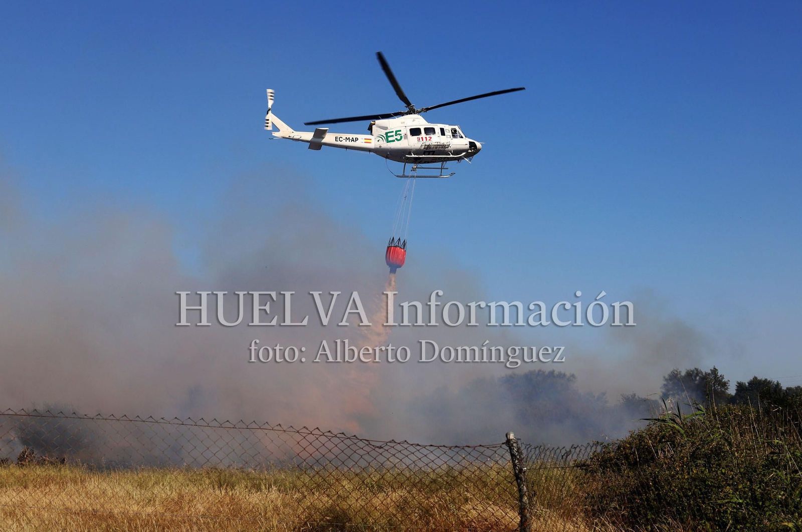 Imágenes del incendio en Doñana