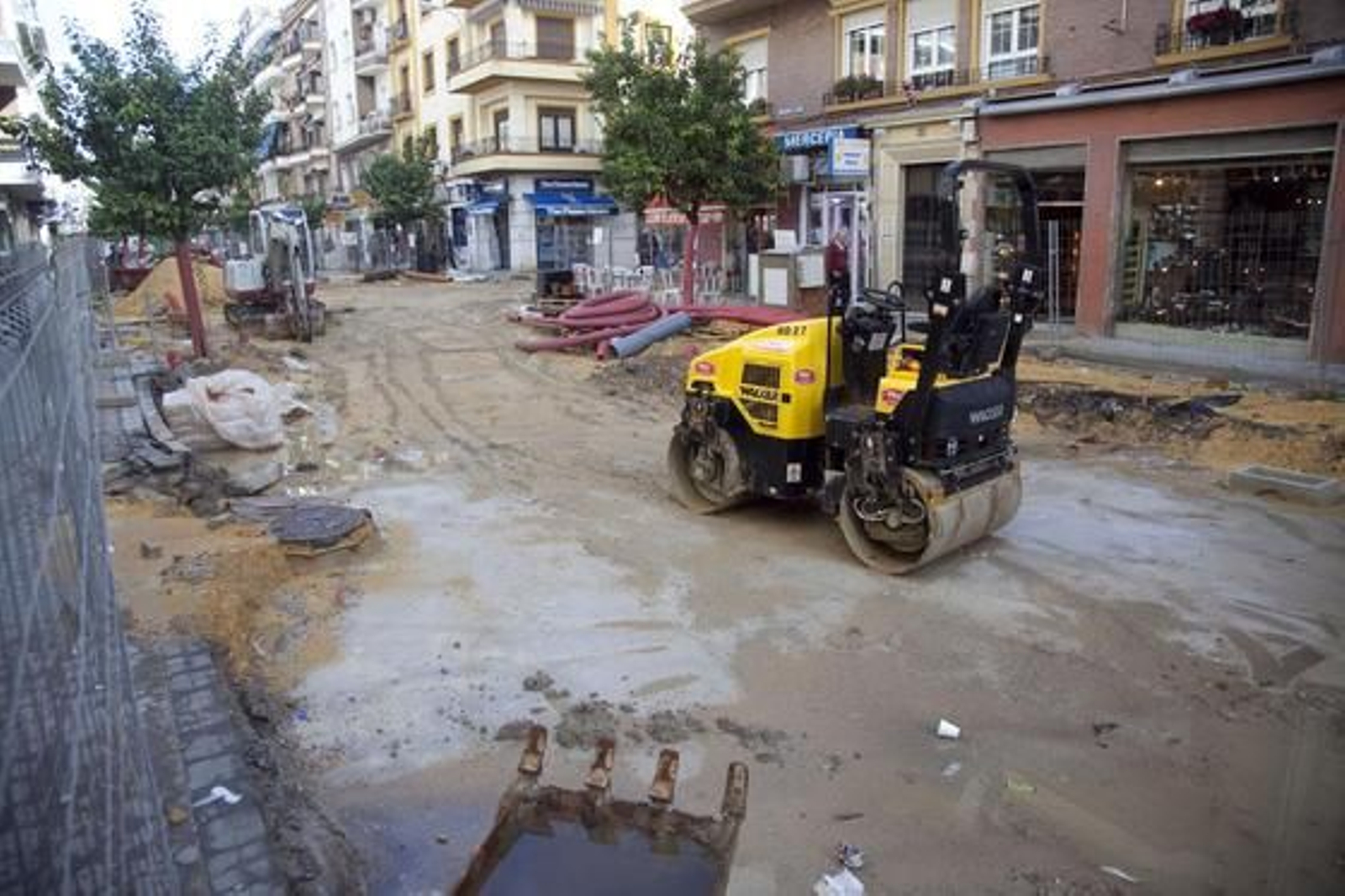 Efectos de las intensas lluvias en las obras de Asunción.

Foto: Jaime Martínez