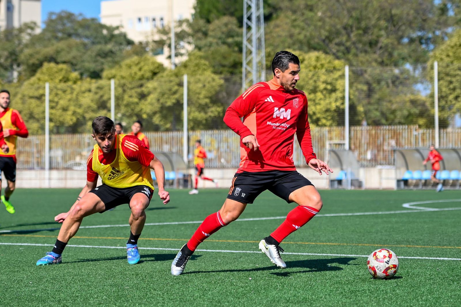 Josete, en el entrenamiento de este 20 de febrero en La Granja.