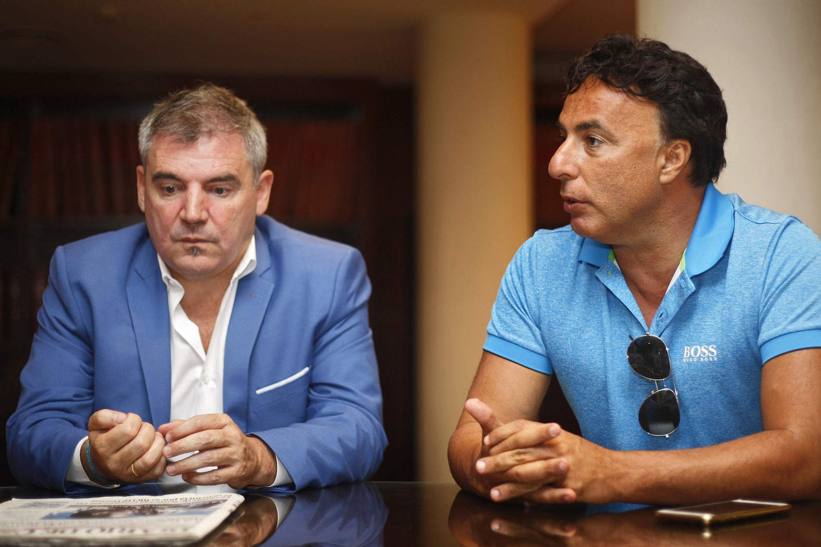 Manuel Vizcaíno (i) y Quique Pina.