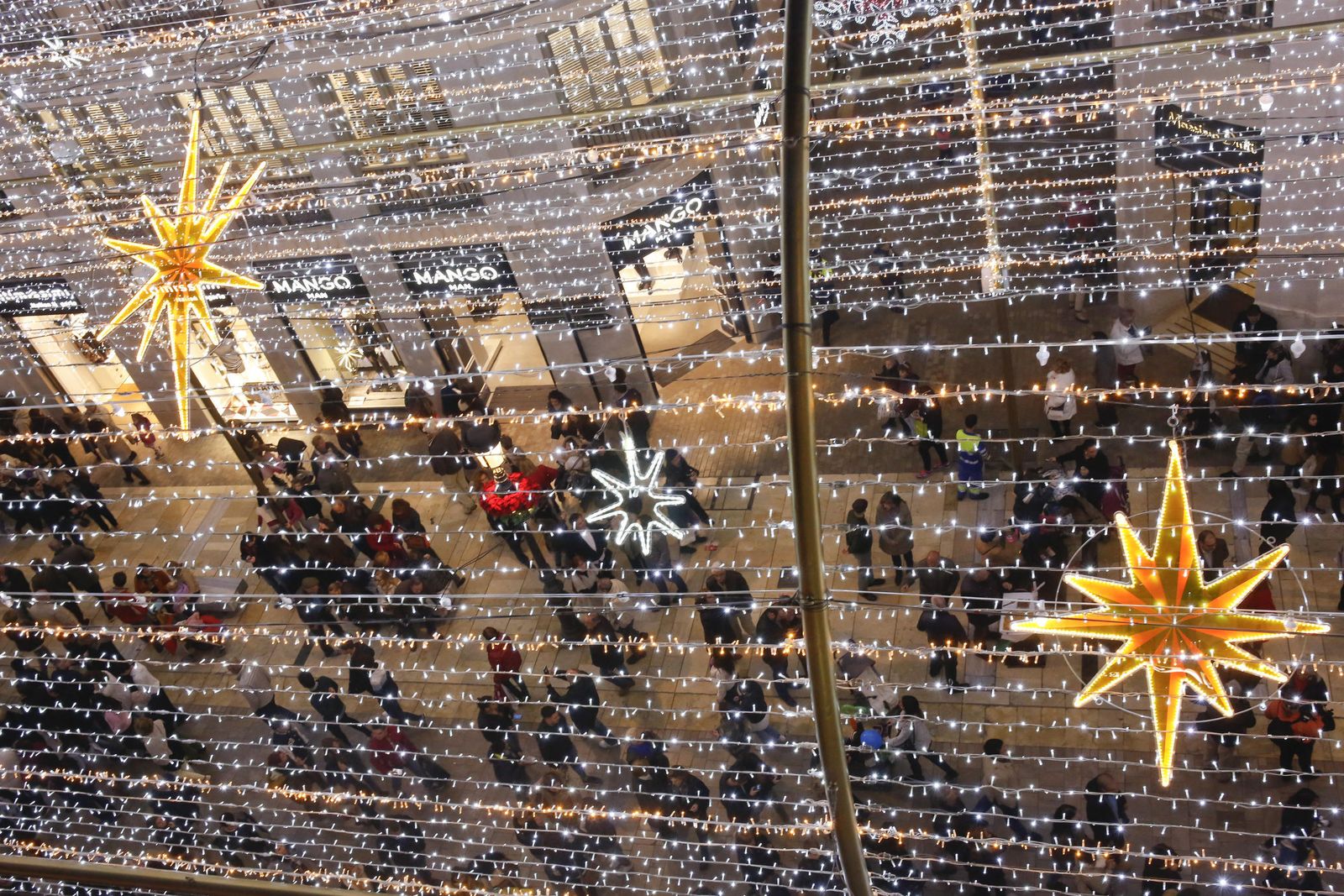 Encendido del alumbrado de Navidad en Málaga