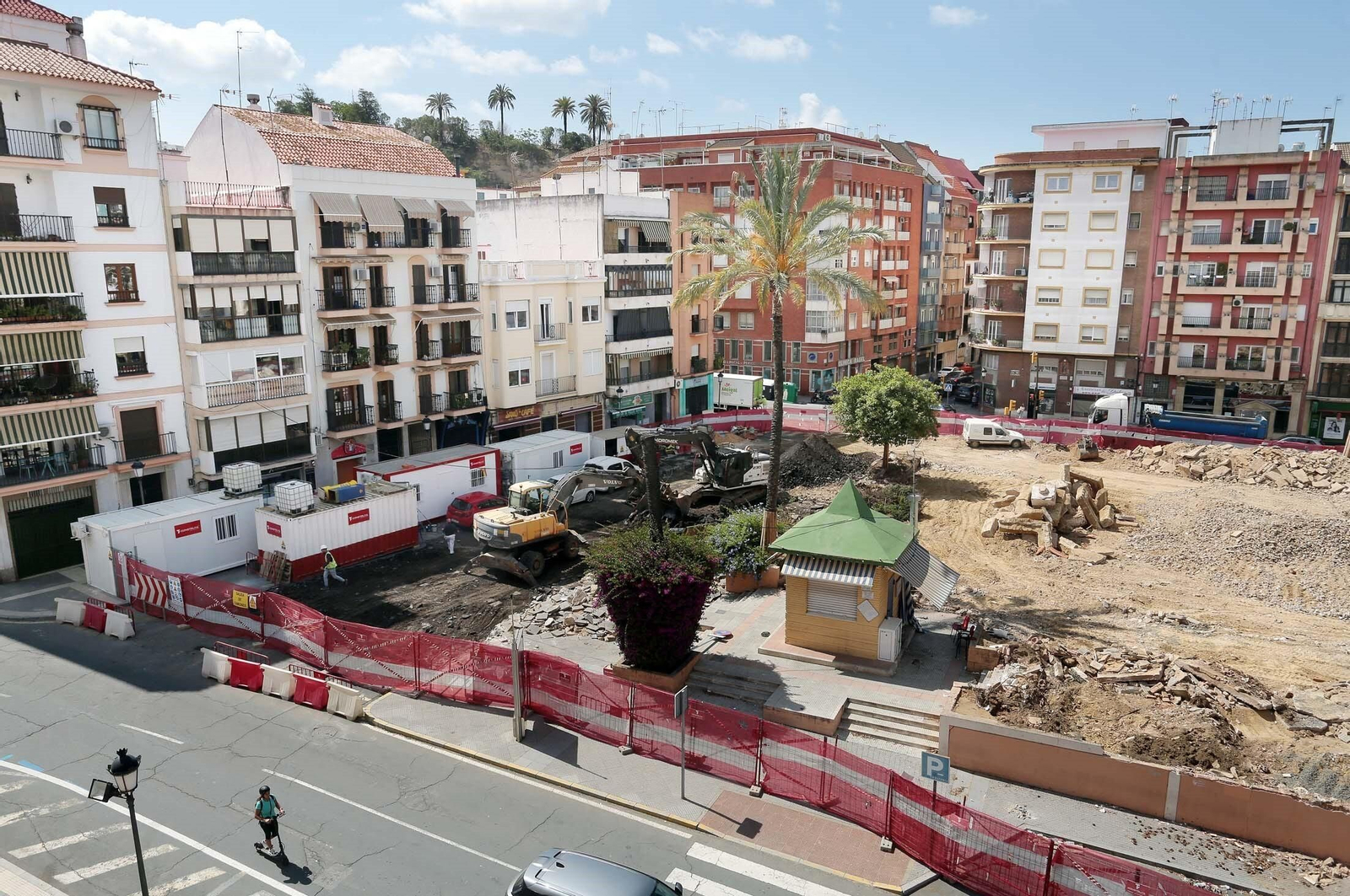 Las mejores imágenes del estado actual de la Plaza de La Merced de Huelva con las obras