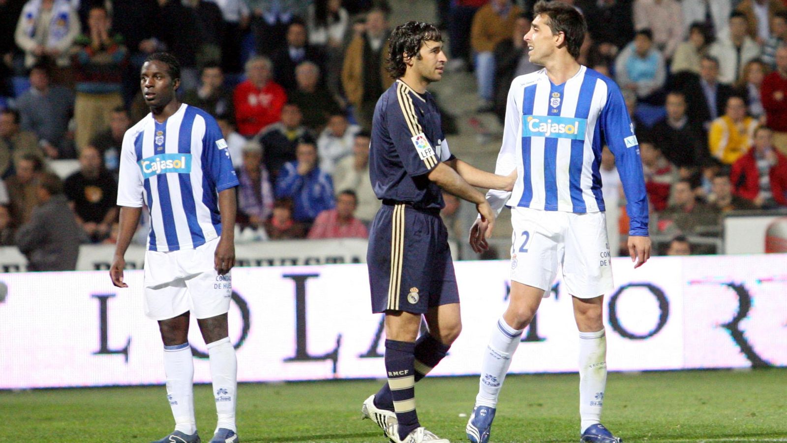 Raúl González volvió a visitar el Nuevo Colombino en la 2007-2008.