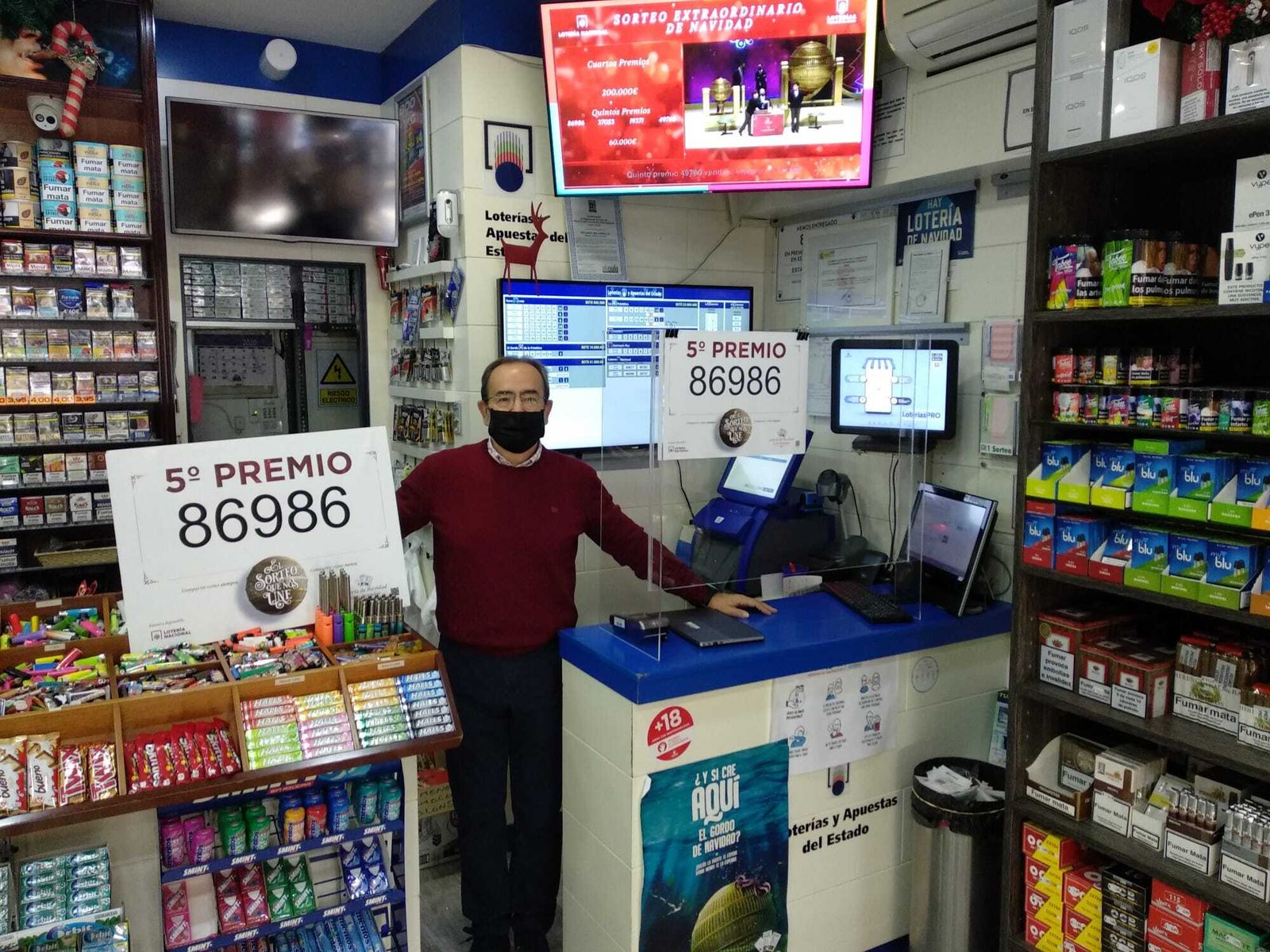 El estanco del Bajondillo de Torremolinos ha vendido un décimo del quinto 86986.