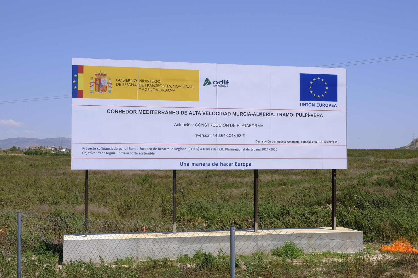 Fotogalería obras del AVE en la provincia de Almería