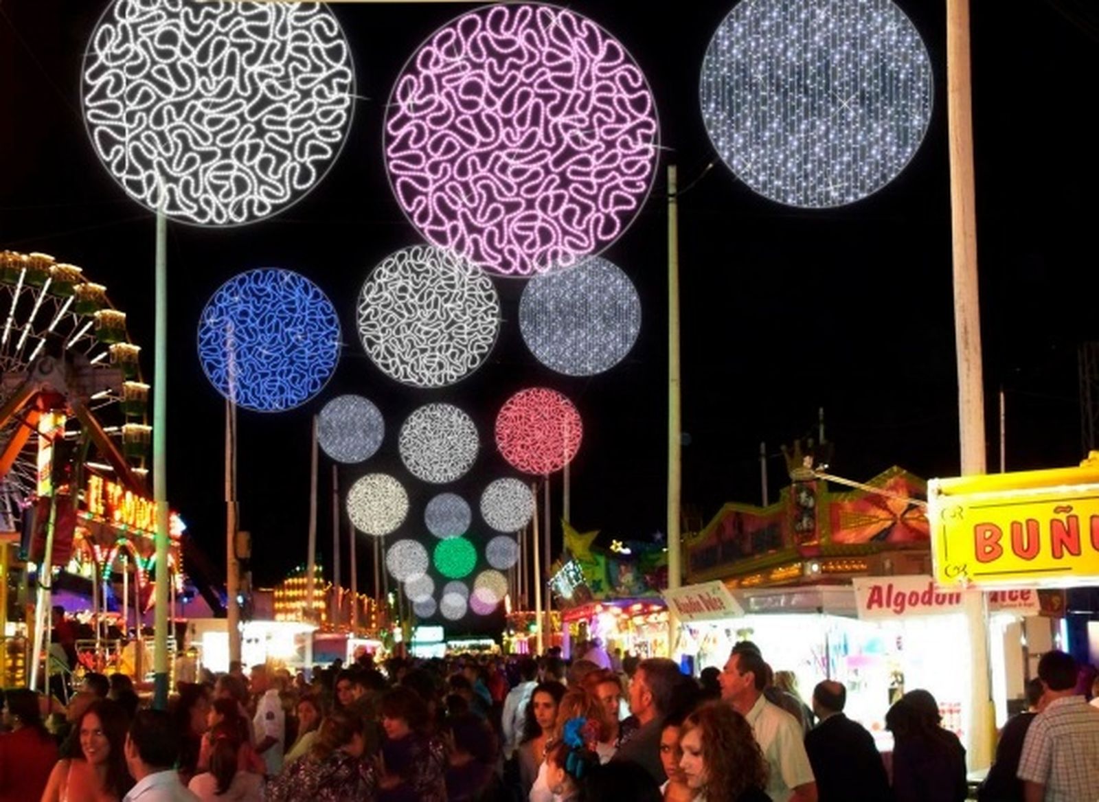 Así será la nueva iluminación de la Feria de Córdoba, en imágenes