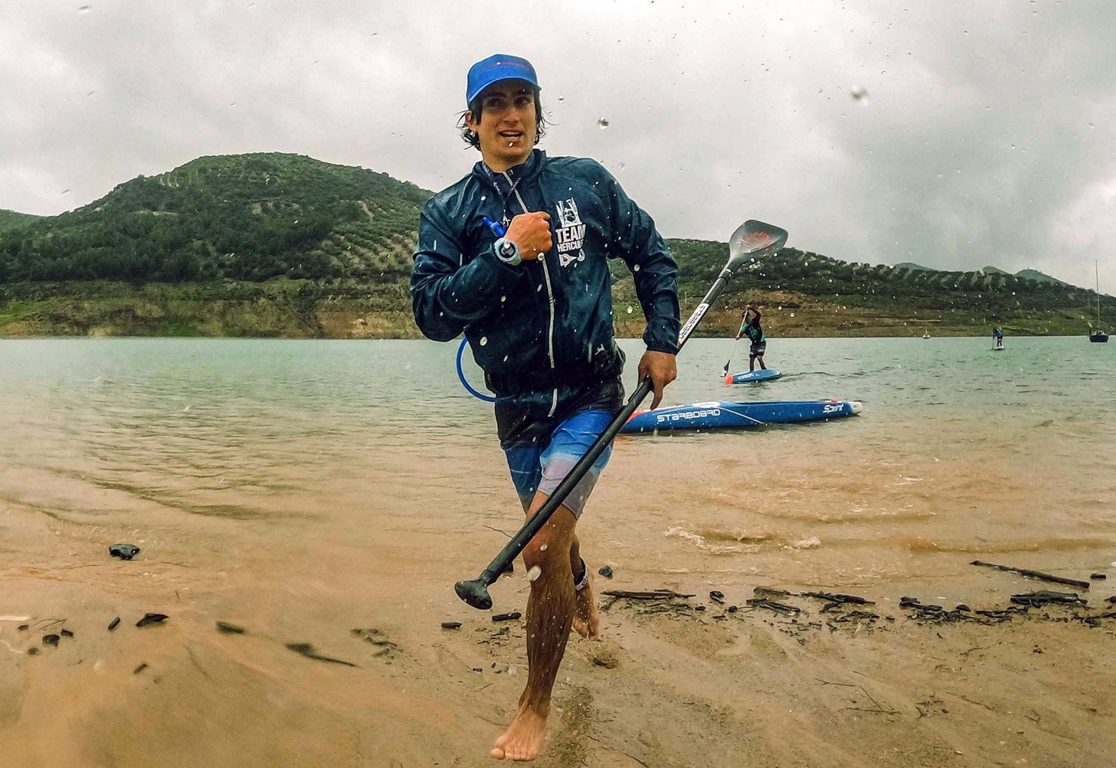 El onubense Augusto García el pasado sábado en el embalse de Iznájar (Córdoba)