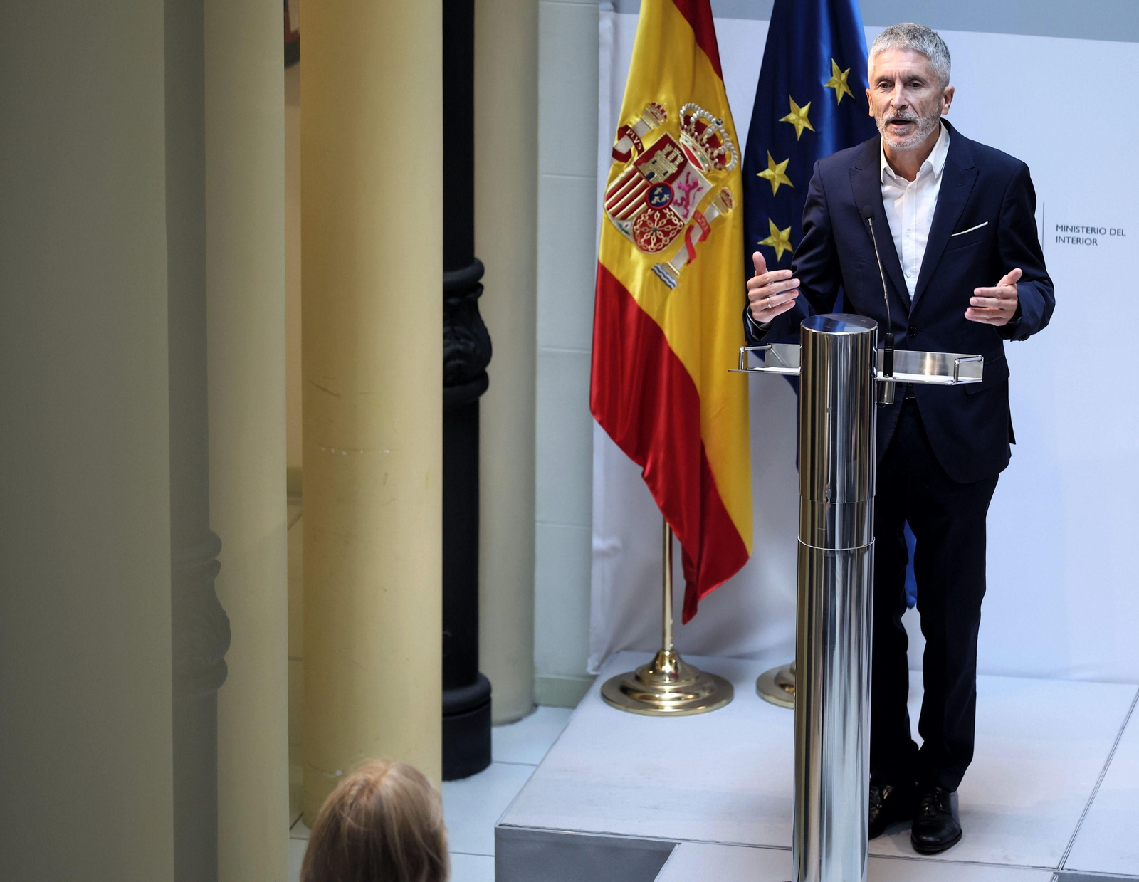 El ministro de Interior, Fernando Grande-Marlaska, durante la presentación del informe.