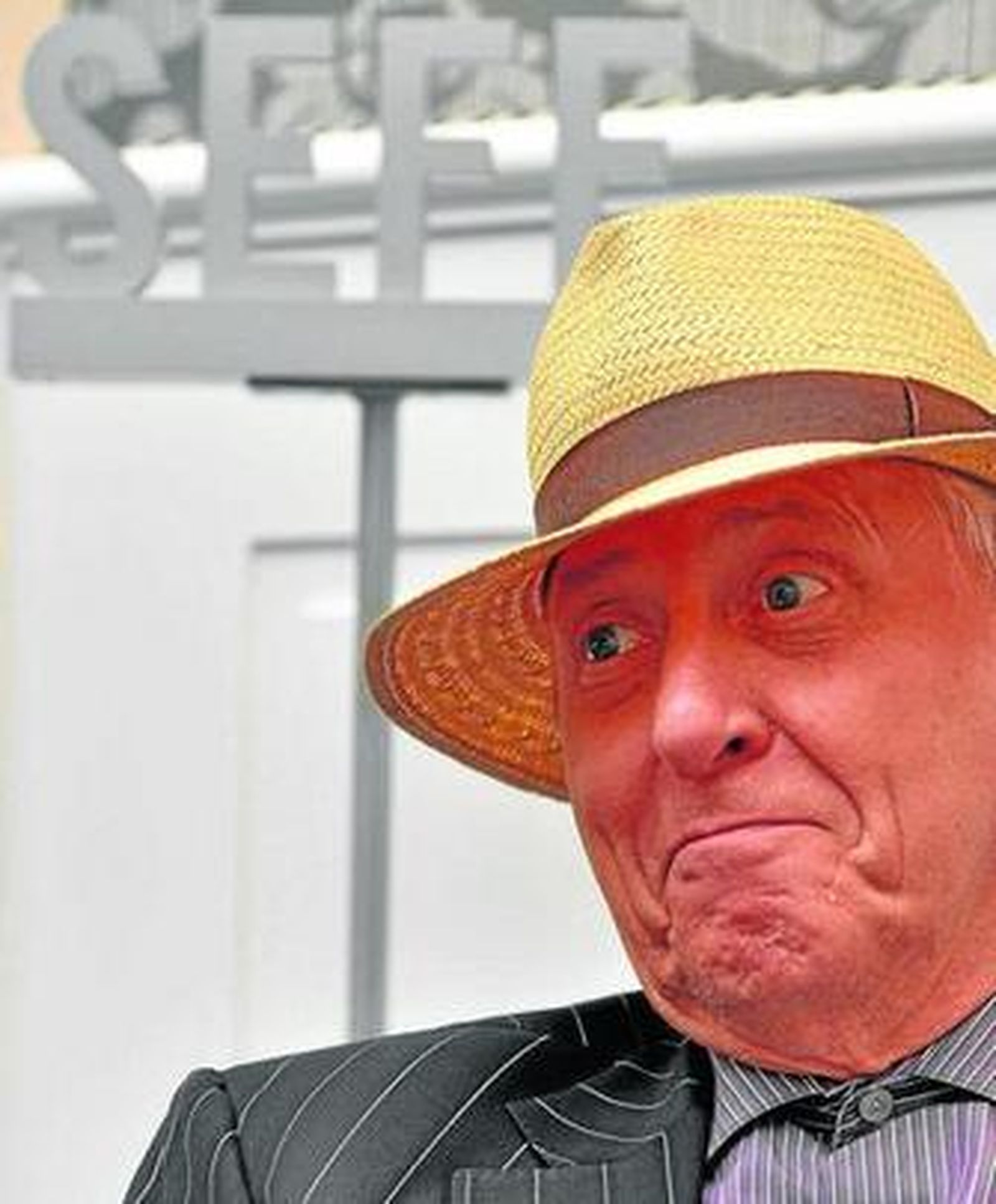 Peter Greenaway durante la entrevista concedida antes de presentar su cartel.