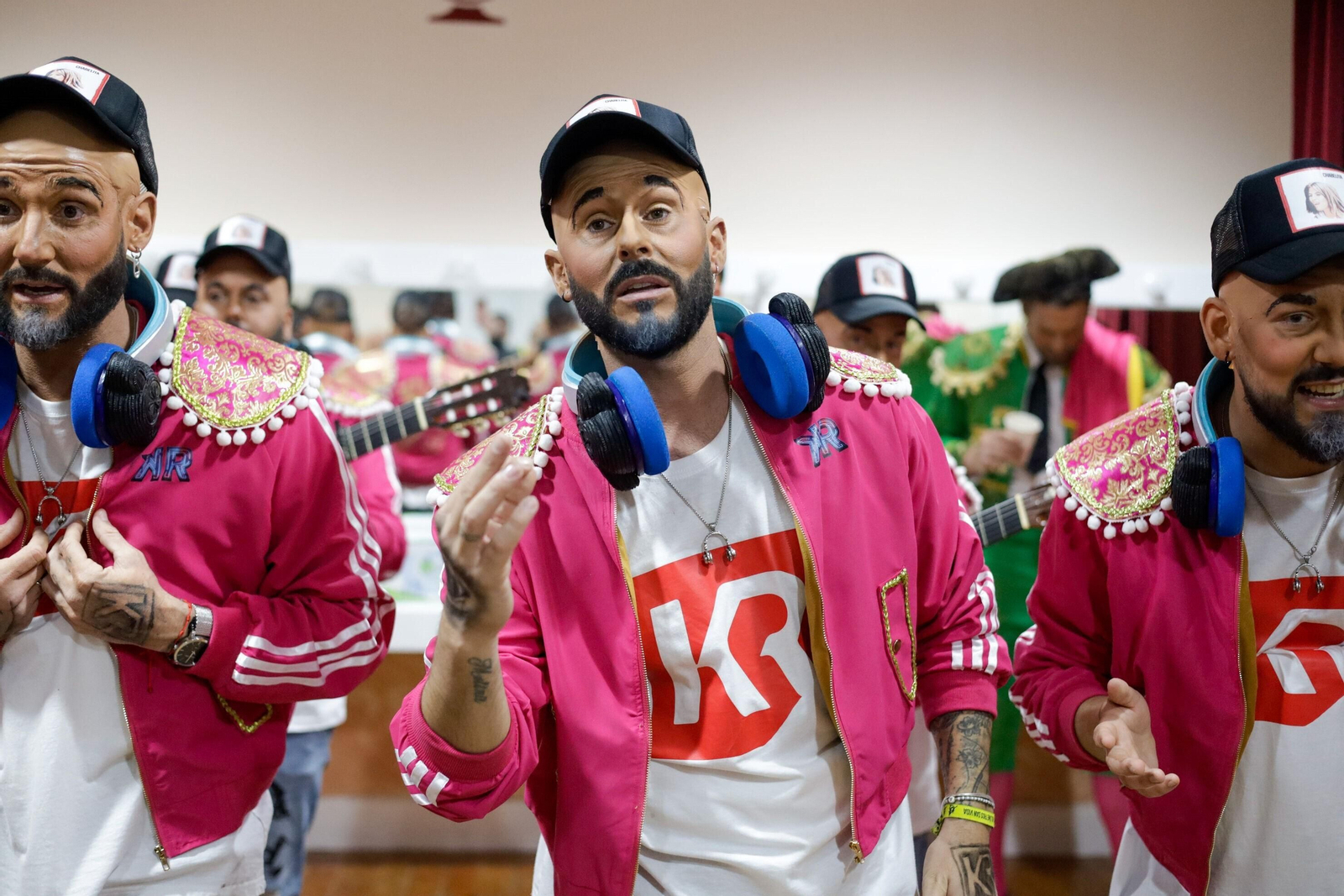 El ambiente en los camerinos del teatro.