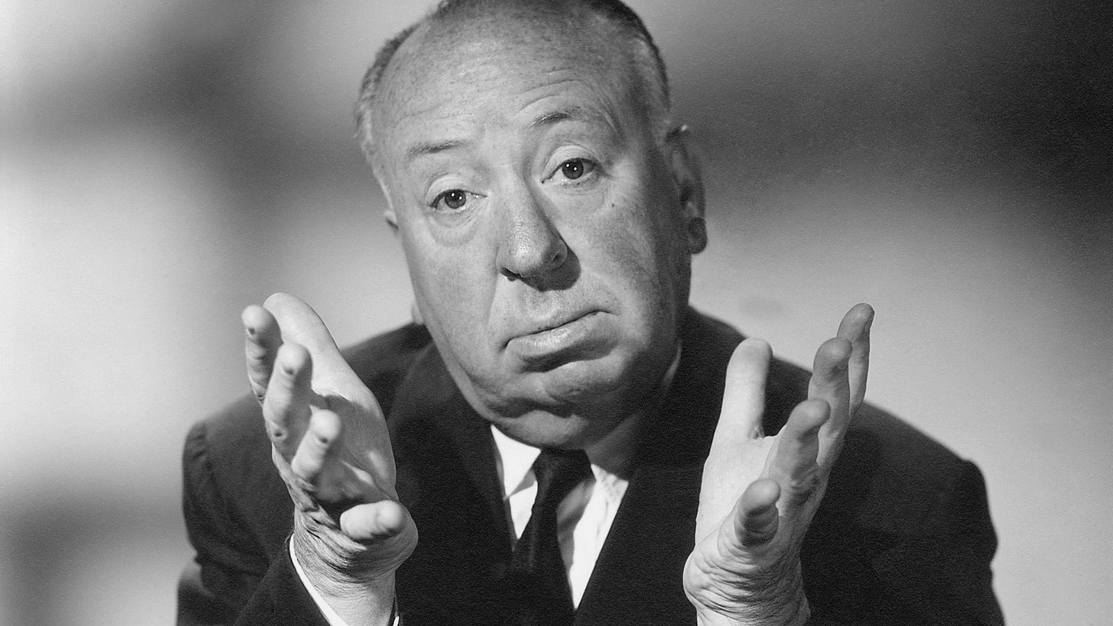 Una imagen promocional de Alfred Hitchcock