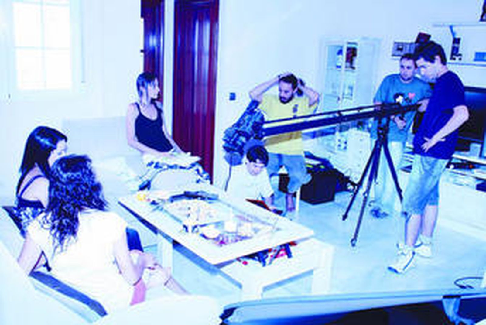 Un ensayo para el rodaje de 'Green'.