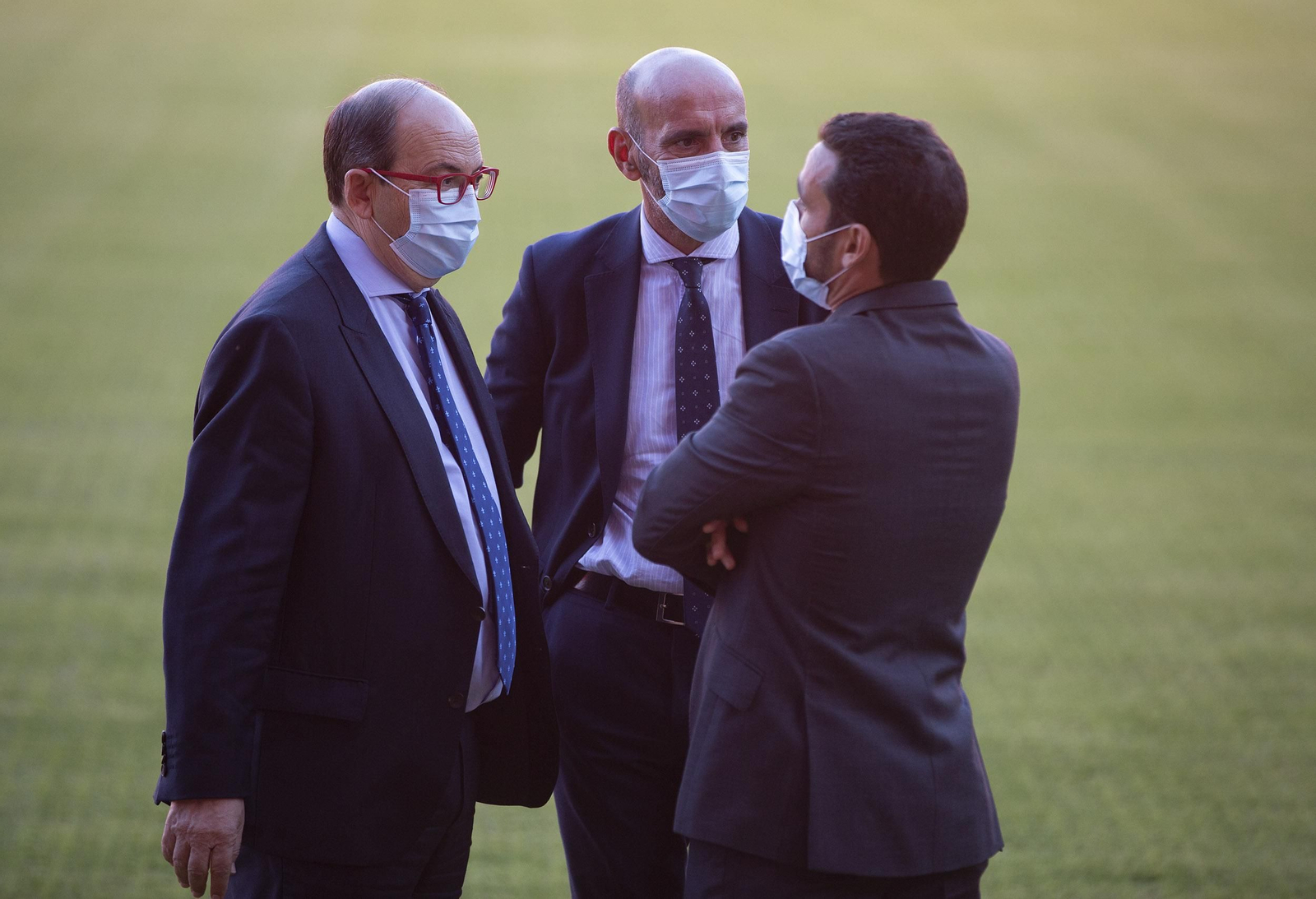 Monchi, junto a José Castro y Del Nido Carrasco.