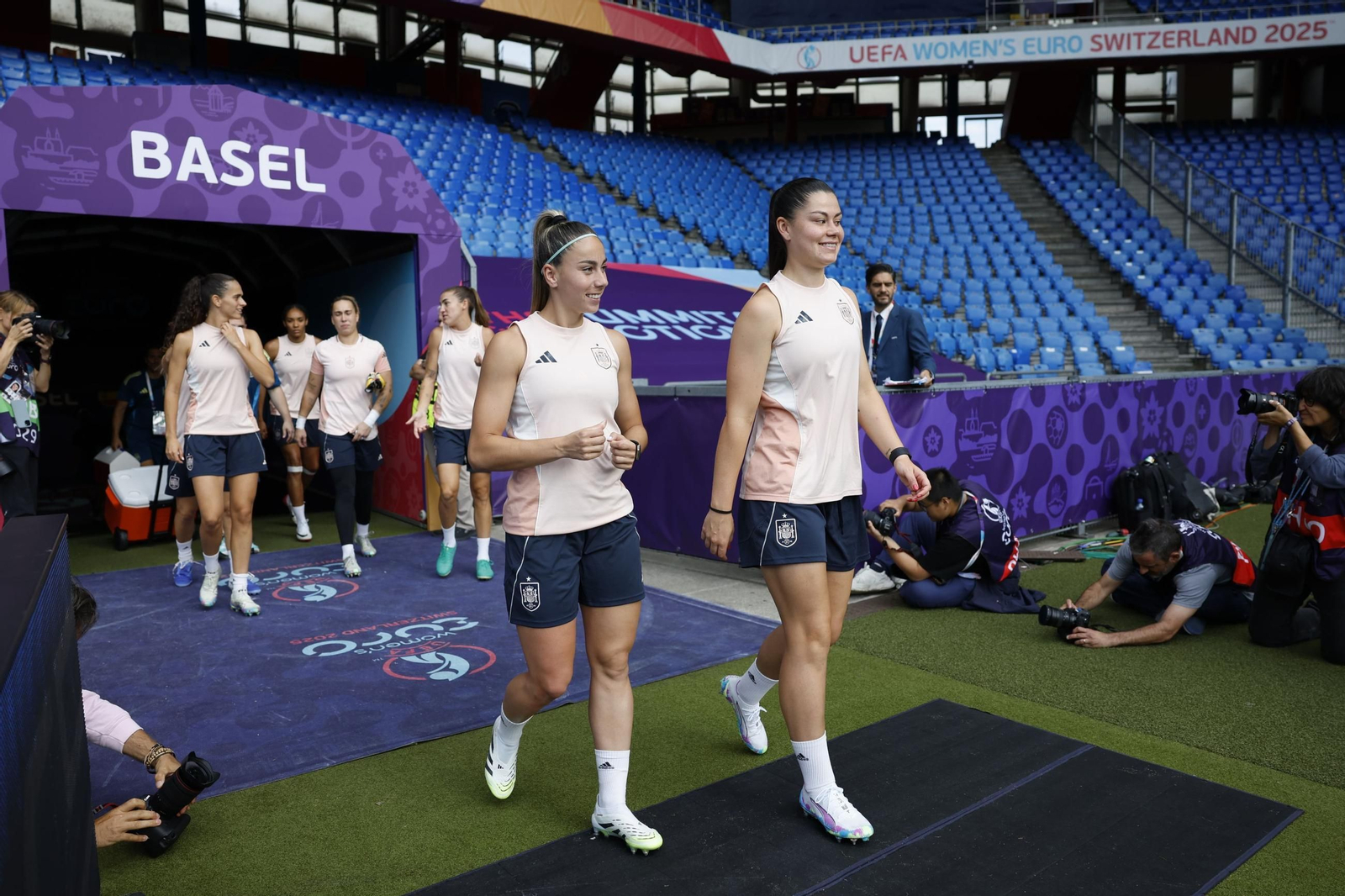 Las fotos de España antes de la final de la Eurocopa femenina