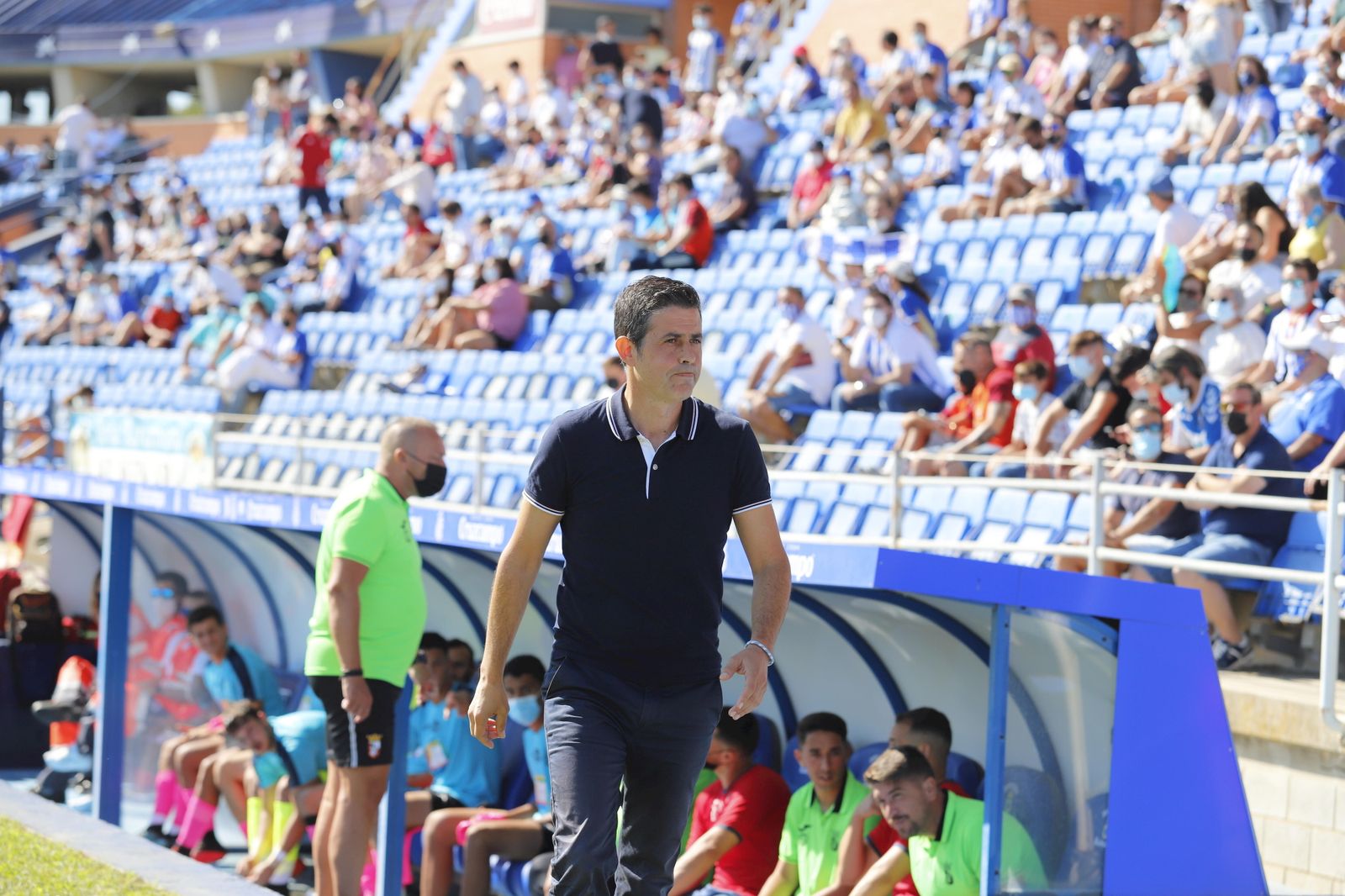 Alberto Gallego, durante un partido en el Nuevo Colombino.