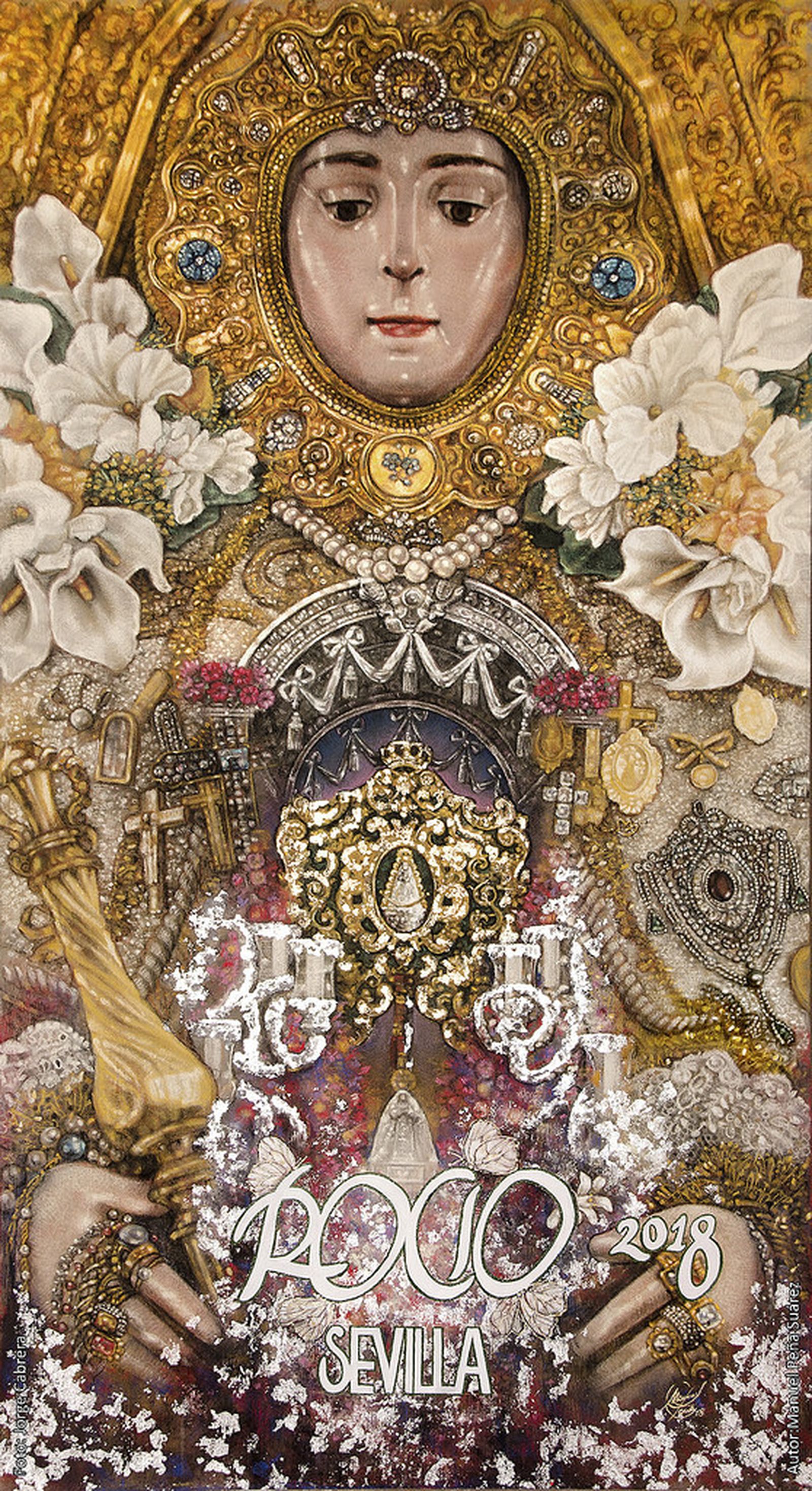 Imagen del cartel rociero de la Hermandad de Sevilla