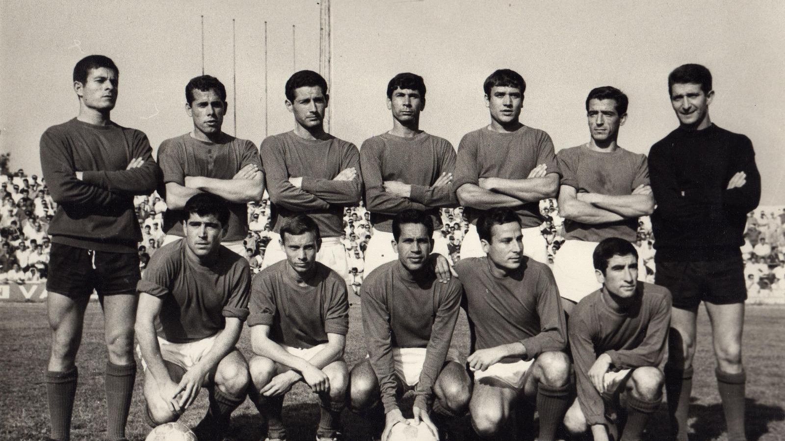 Once que presentó el Xerez CD ante el Salamanca en su asecnso en el curso 66/67.