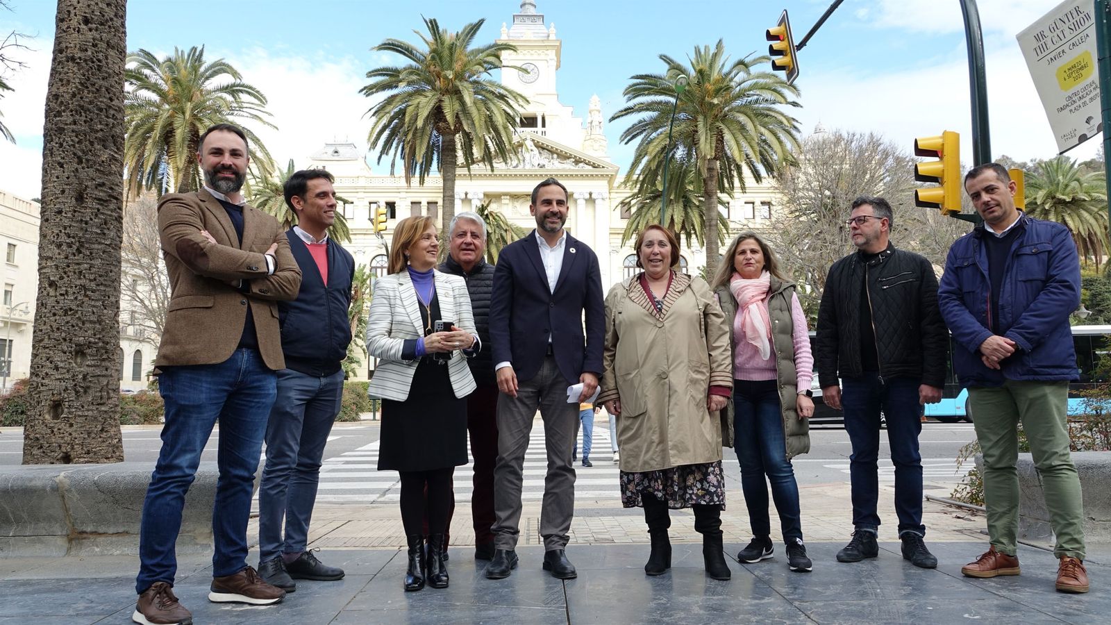 Dani Pérez, junto al resto de concejales socialistas.