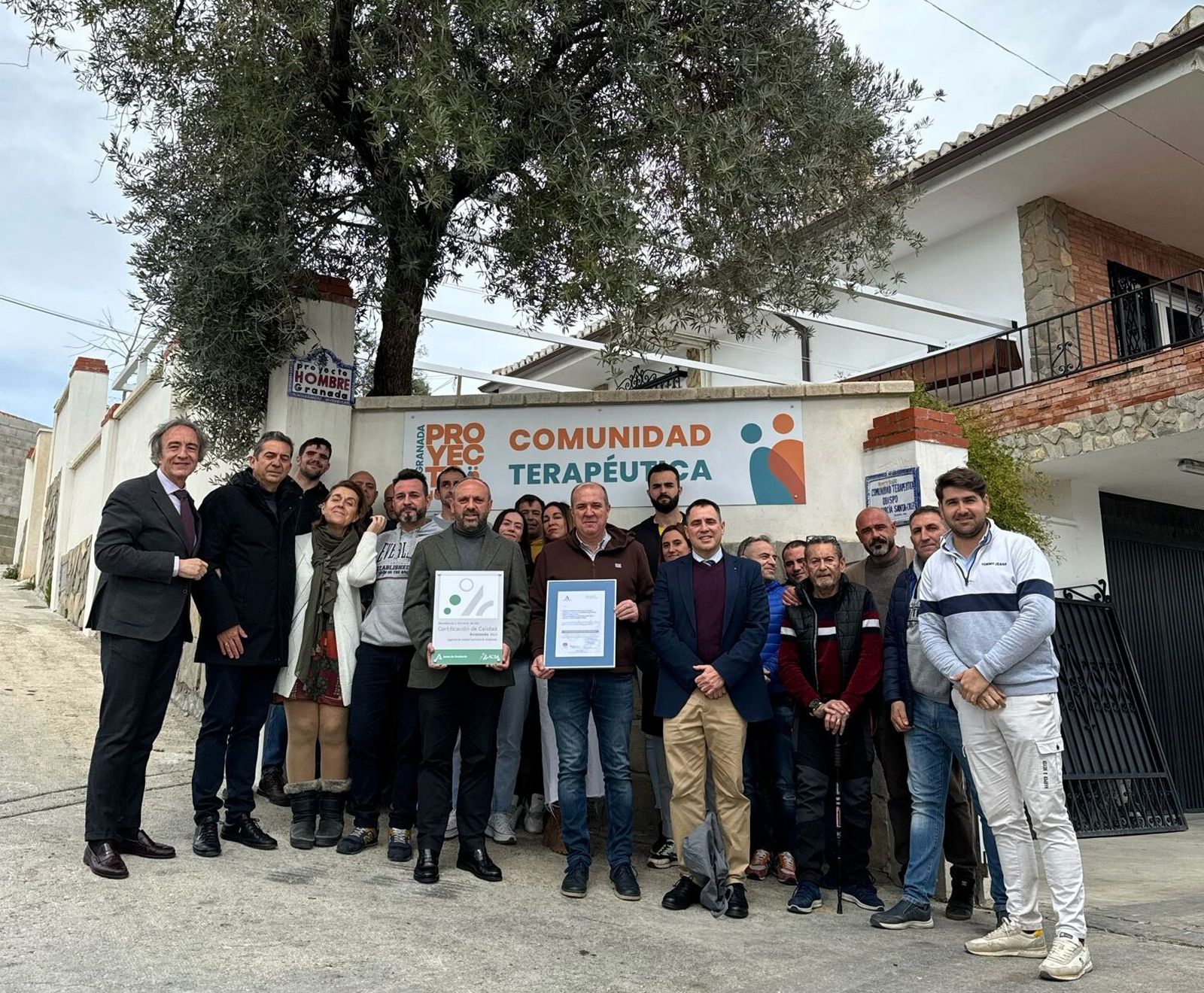 Proyecto Hombre Granada consigue el certificado de calidad de la Agencia de Calidad Sanitaria de Andalucía