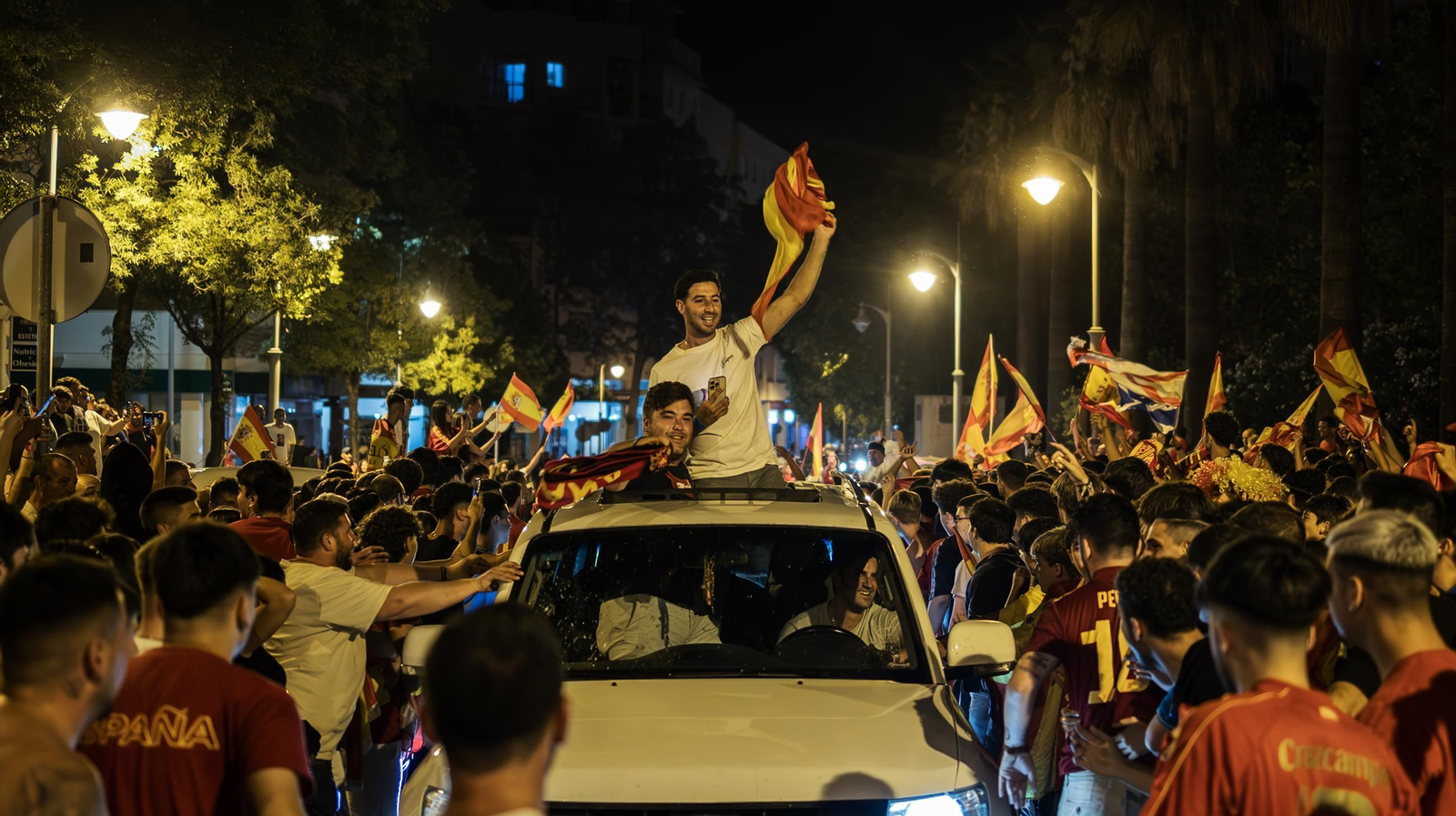 Imágenes de la celebración en Jerez del triunfo de España en la Eurocopa