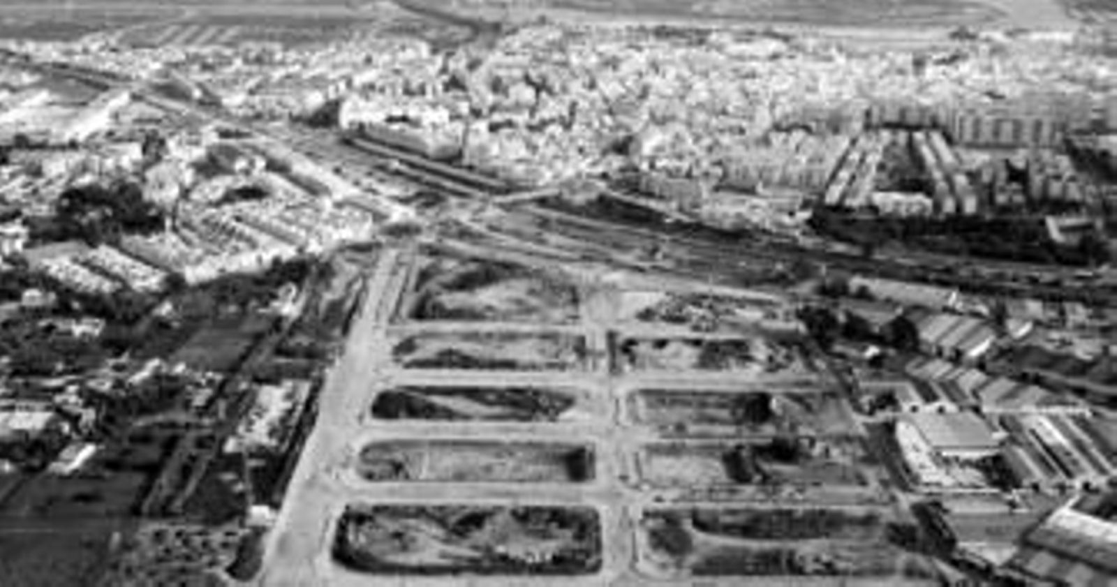 Vista aérea de los terrenos donde actualmente se está construyendo el nuevo polígono Fadricas II.