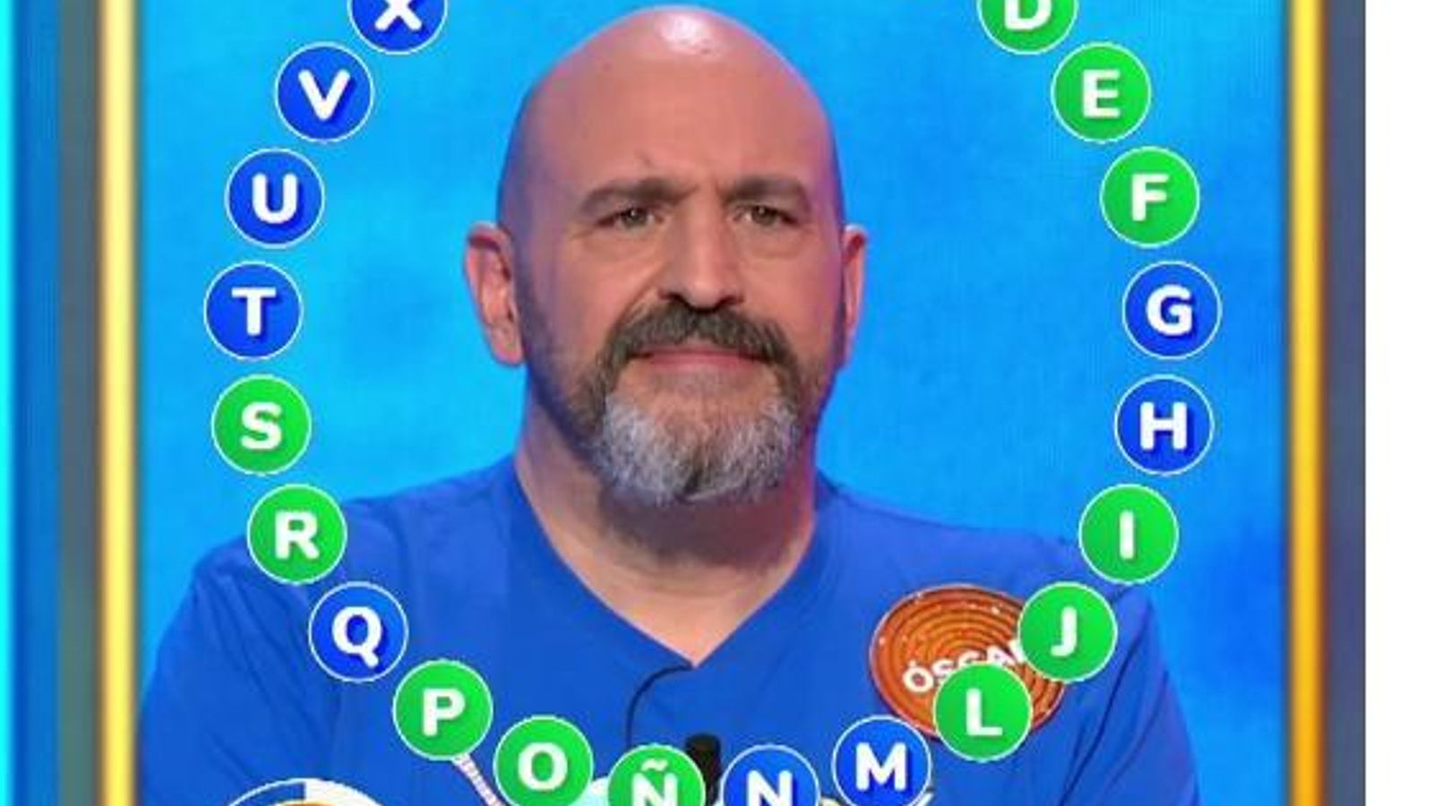 Óscar Díaz, durante uno de los programas de 'Pasapalabra'.