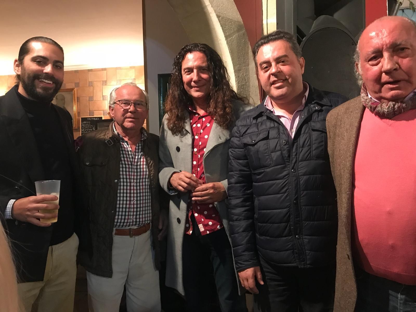 Fernando de la Morena, el presidente de Don Antonio Chacón, Tomatito, Luis Márquez y Juan Garrido.