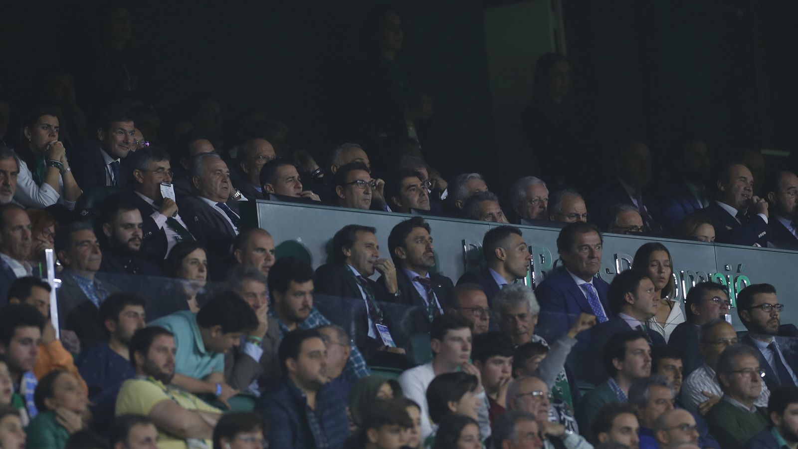 Ángel Haro preside el palco del Benito Villamarín en el partido ante el Celta.