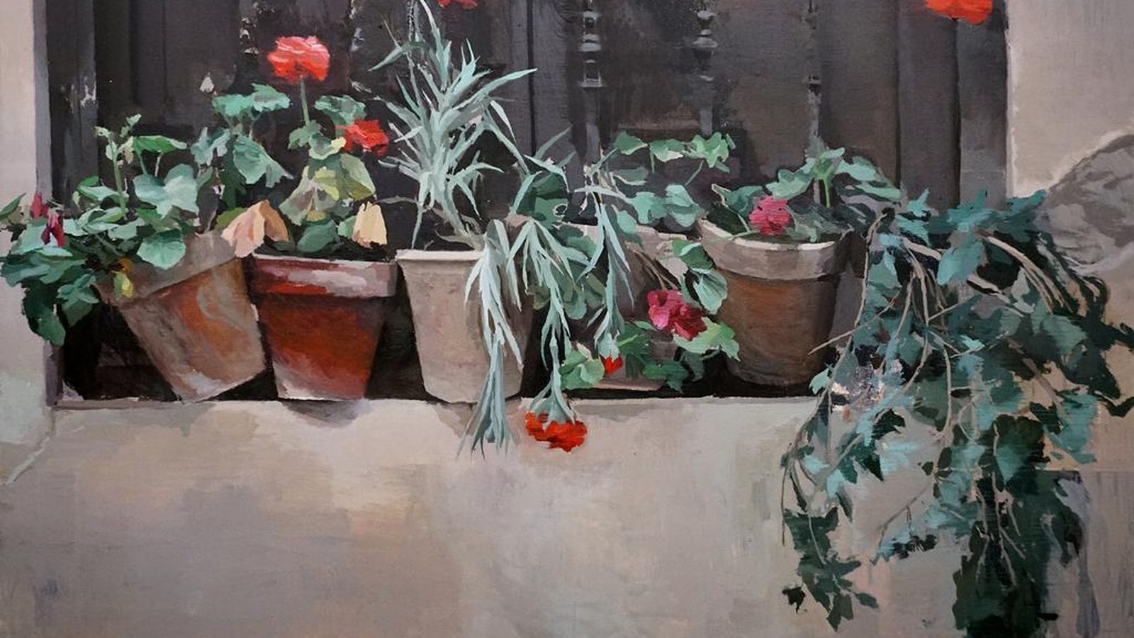 Detalle de una pintura de Antonio Barahona