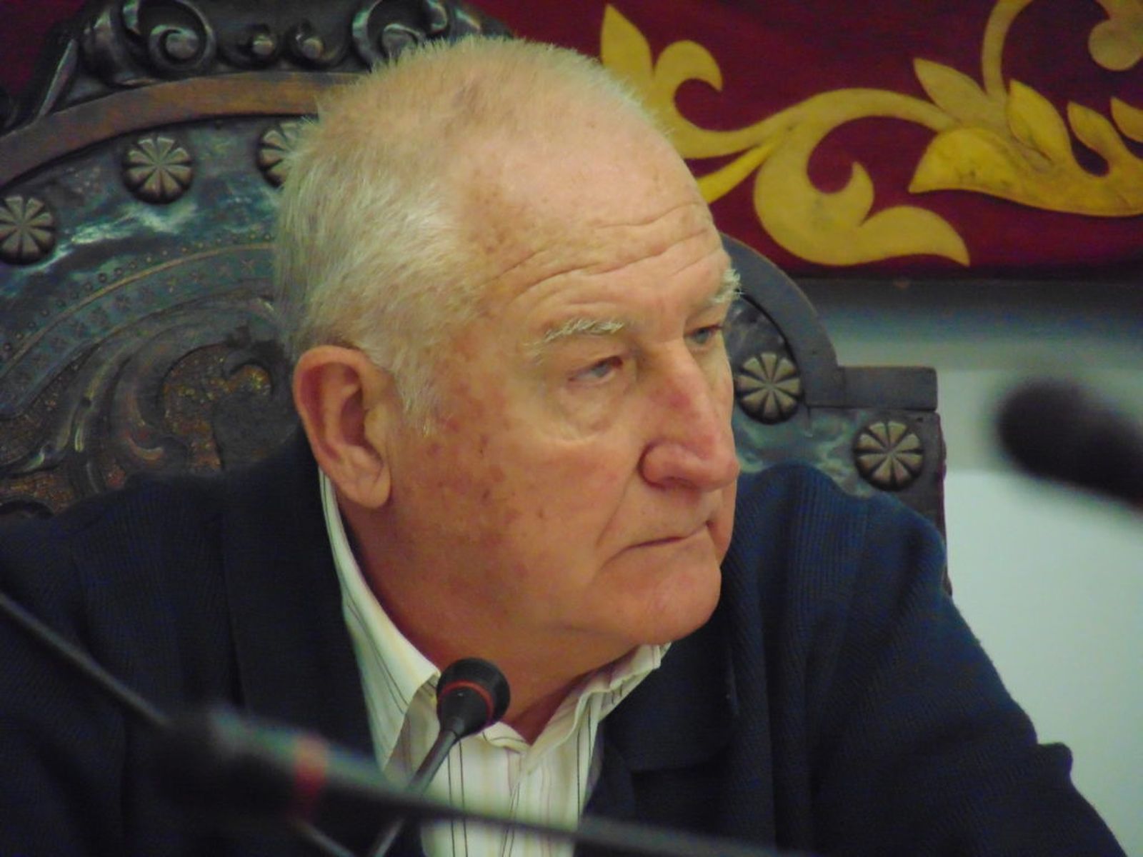 Helenio Fernández  Parrado, durante un pleno