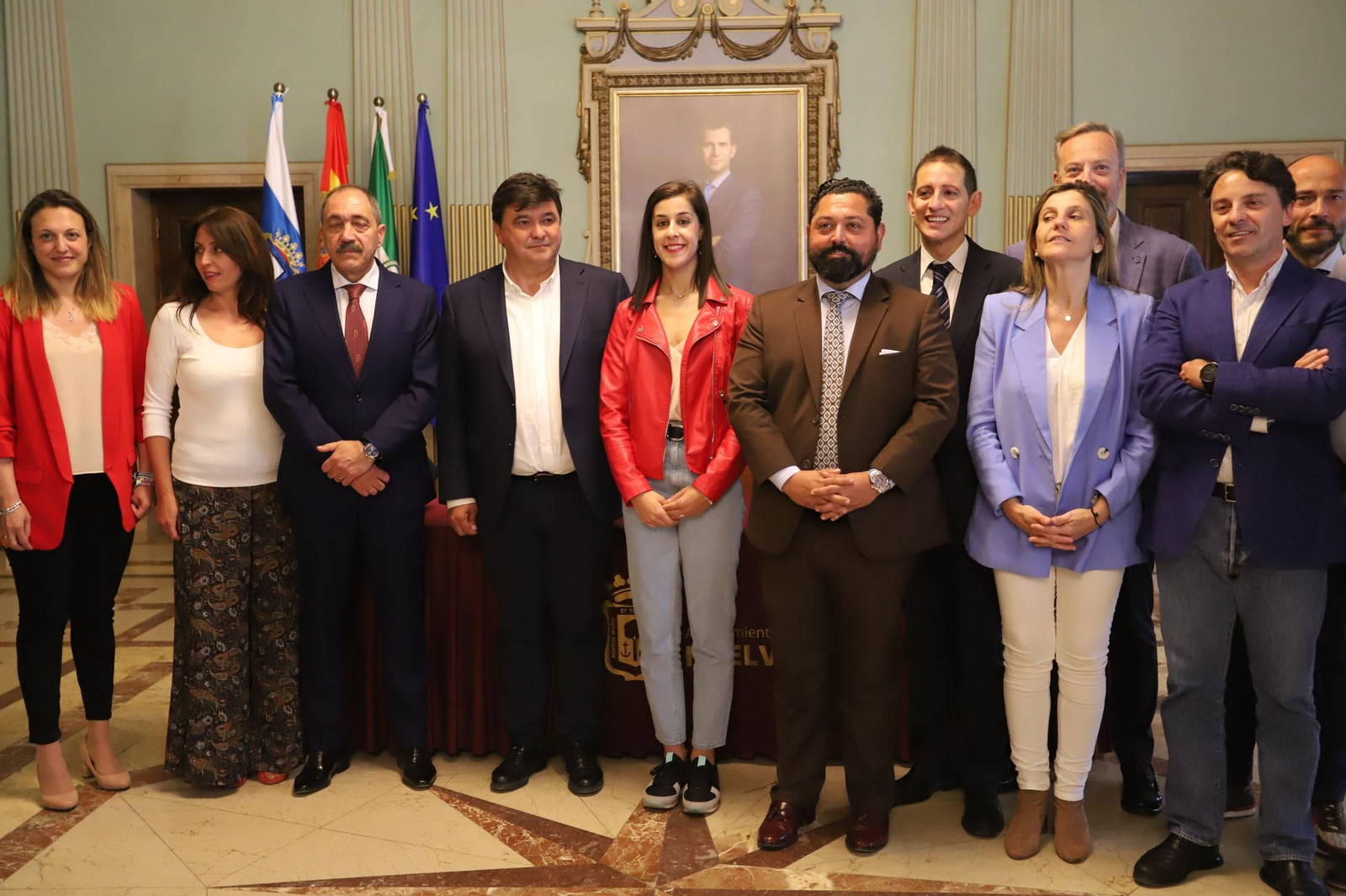 Imágenes de la firma del convenio del mundial de bádminton en el Ayuntamiento con Carolina Marín