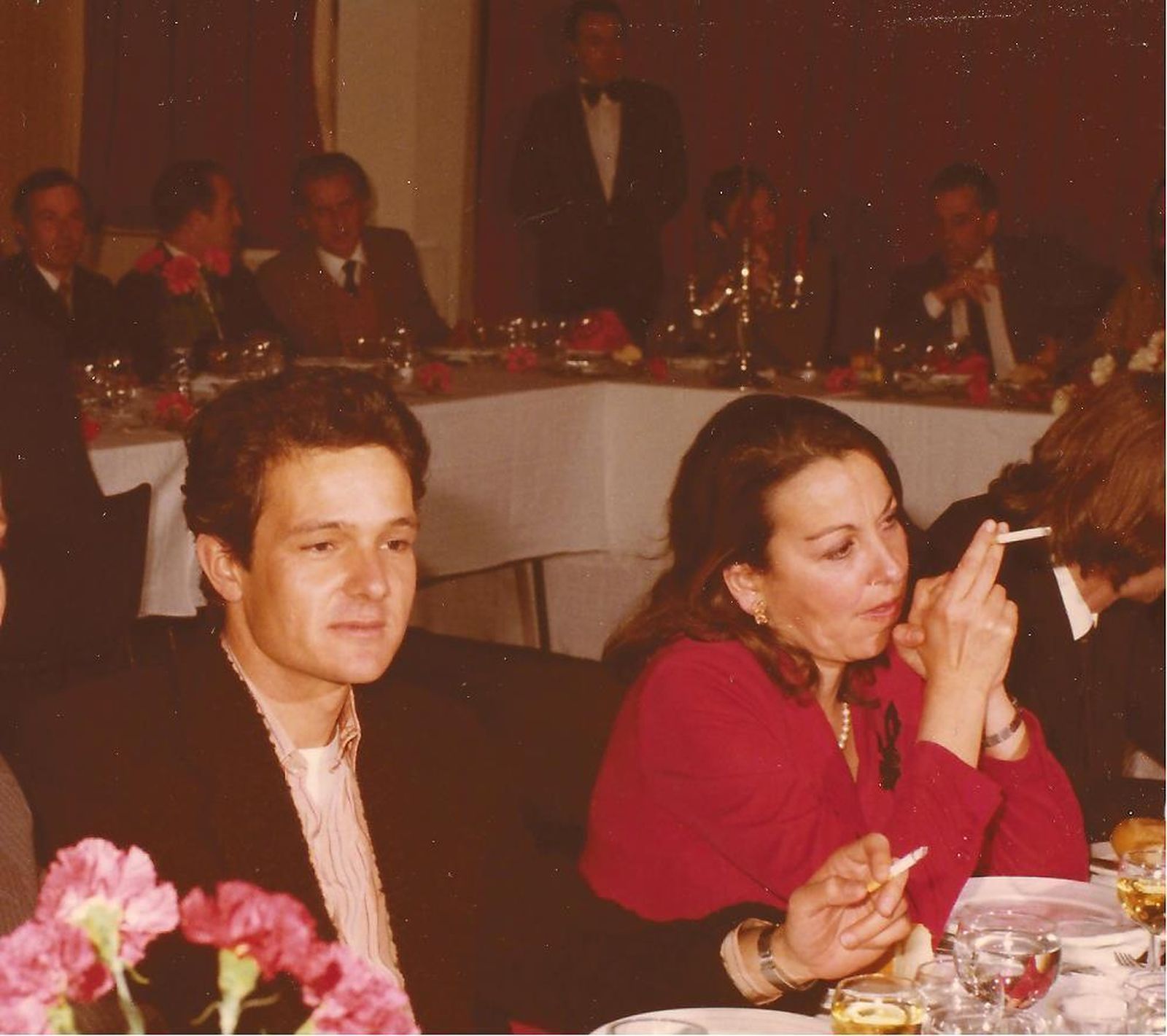 El autor del texto con María Eugenia Candau.