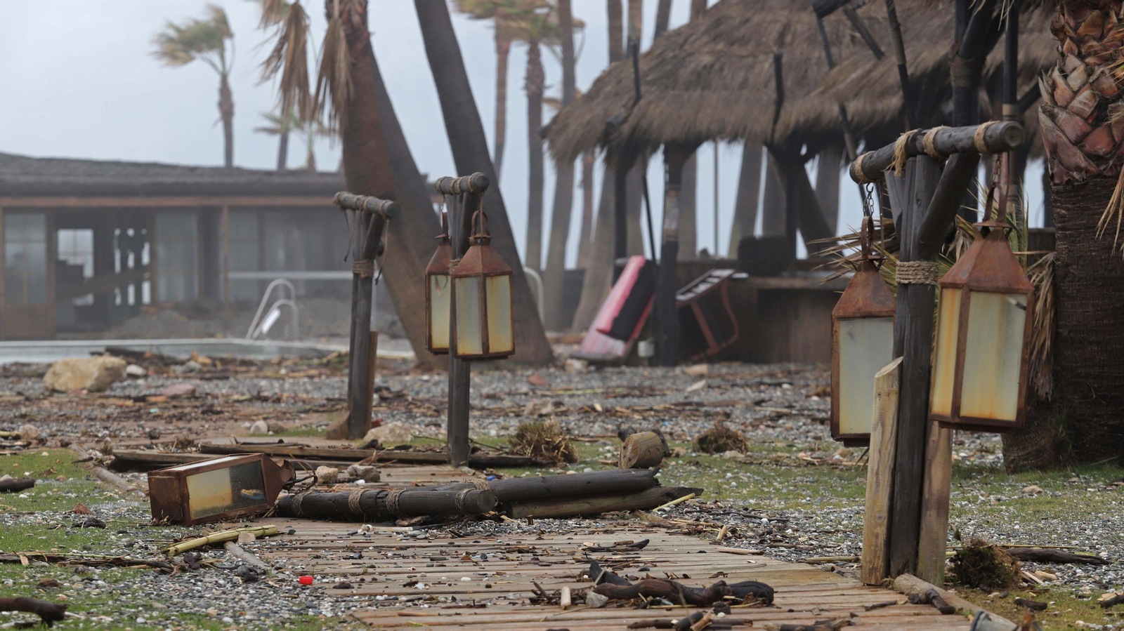 Fotos del restaurante Trocadero Sotogrande tras el temporal