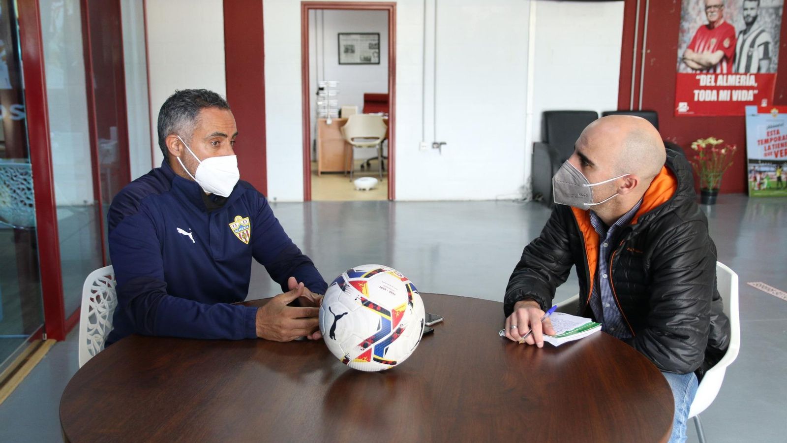 Gomes en un momento de la entrevista realizada en la sede del club