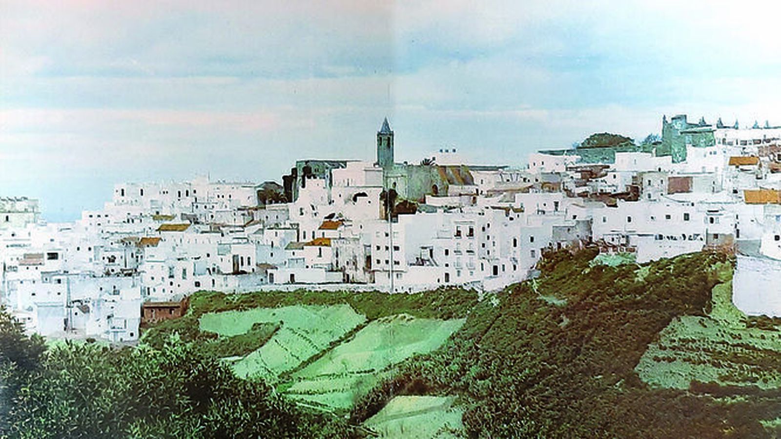 Perfil de Vejer en los años sesenta.