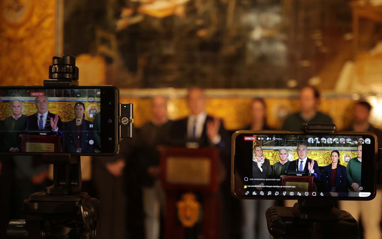 Fotos de la rueda de prensa de José Ignacio Landaluce tras el archivado de la denuncia del PSOE por la Fiscalía del Tribunal Supremo