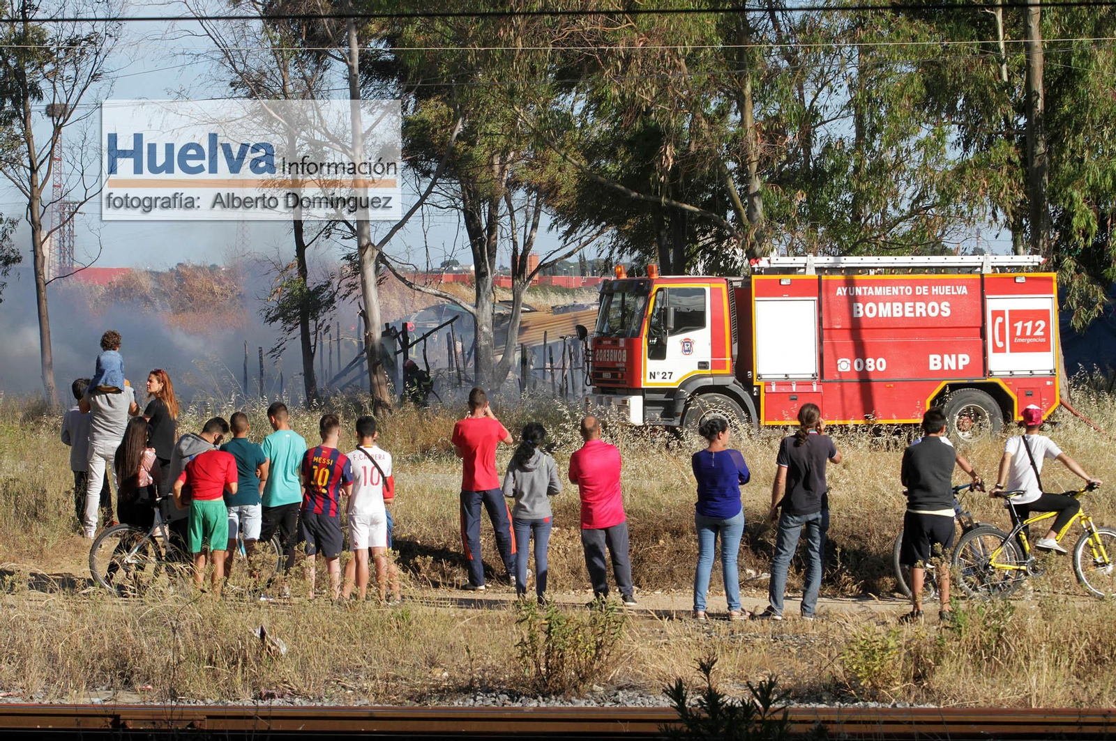Imágenes del incendio en el asentamiento de las Metas