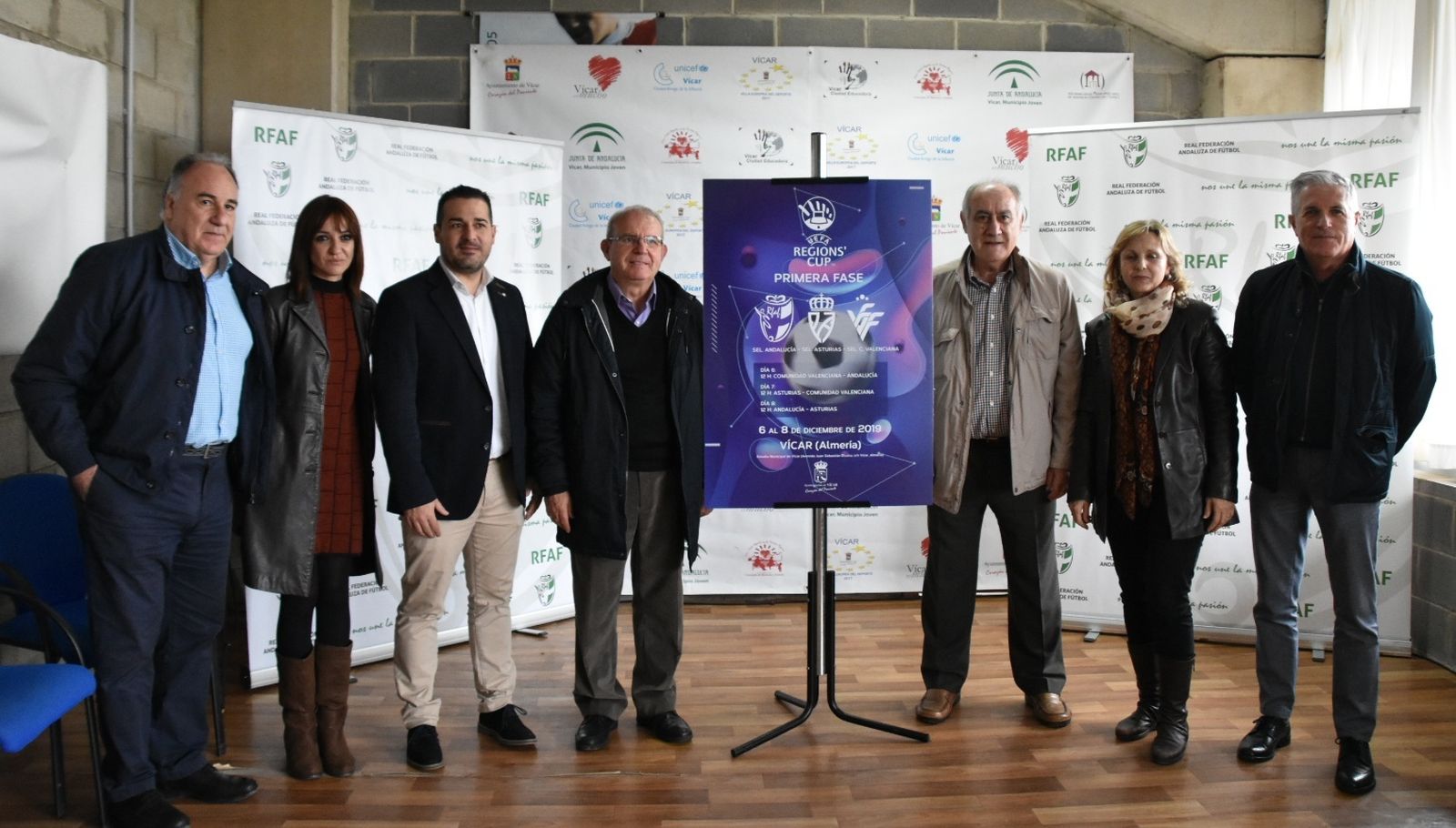 La RFAF presenta en Vícar la primera fase de la Copa Regiones UEFA