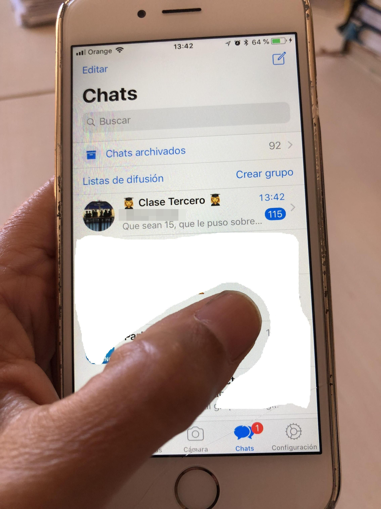 Un grupo de Whatsapp.