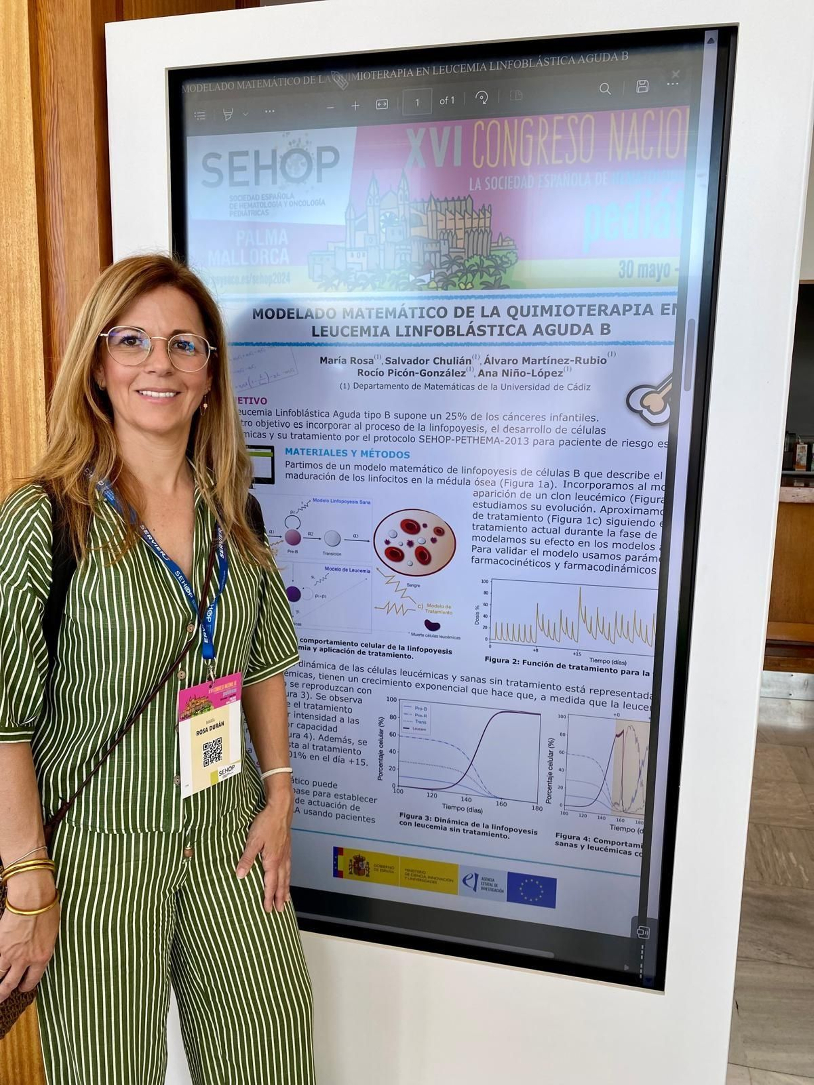 Durán presentando sus resultados en el último Congreso de la Sociedad Española de Hematología y Oncología Pediátrica.