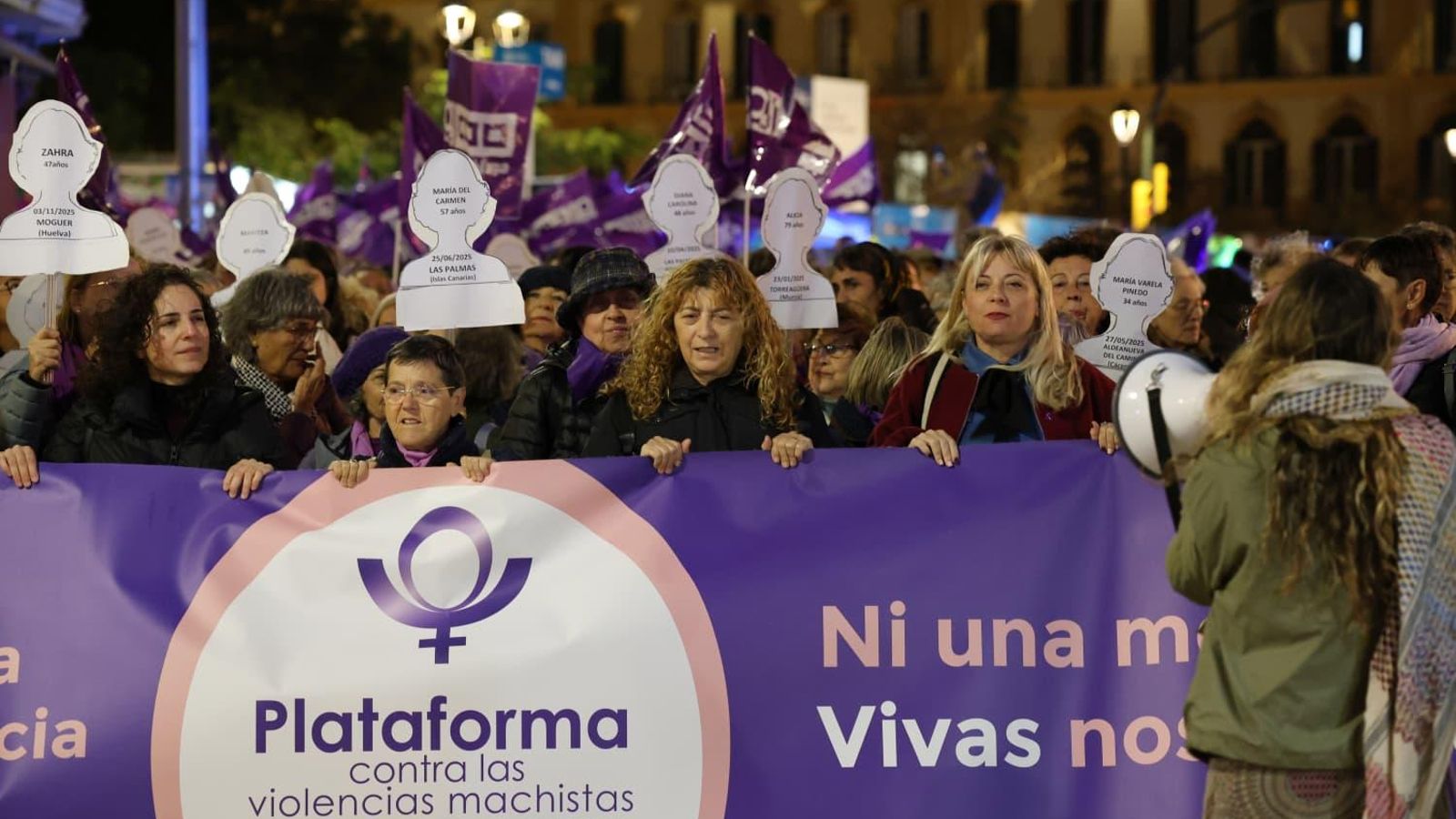 Manifestación 25N, Día Internacional de la Eliminación de la Violencia contra la Mujer, en Málaga