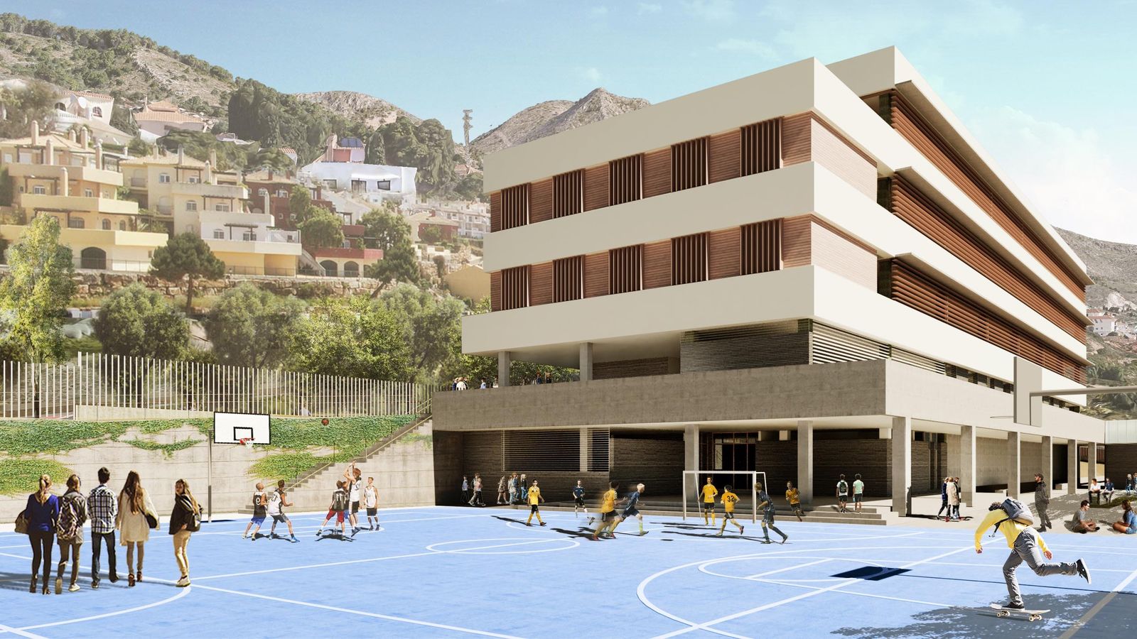 Una infografía del futuro instituto de Benalmádena.