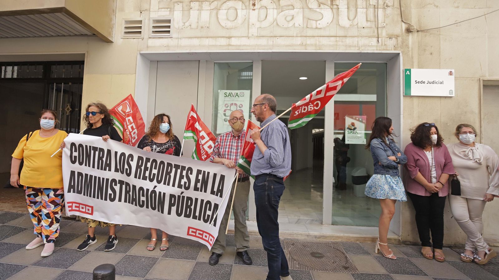 Concentración de funcionarios del Juzgado  de Violencia sobre la Mujer.