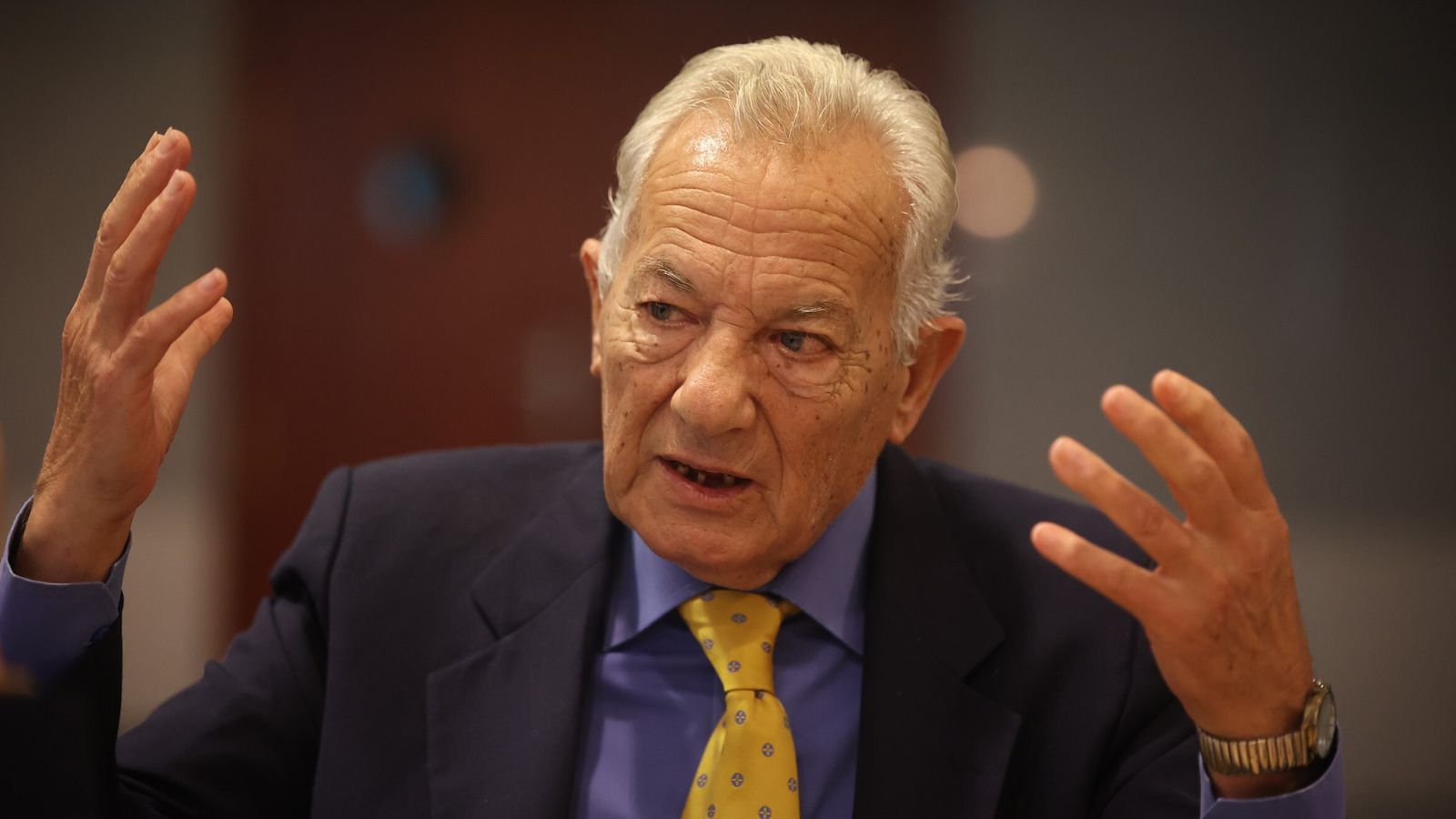 Un momento de la entrevista.