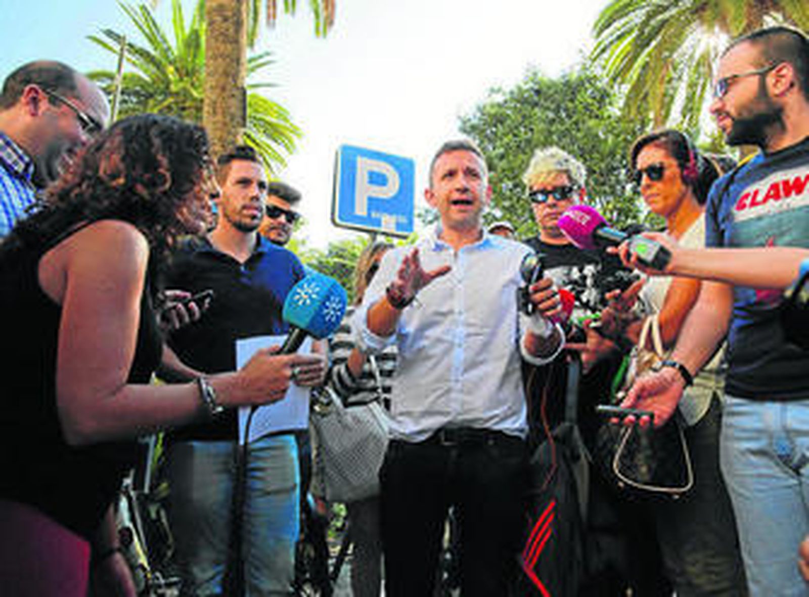 Espinosa, el pasado 30 de septiembre, explicando los motivos por los que abandonó Málaga Ahora.