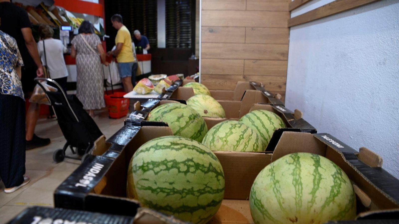 Sandías de la frutería La Cosecha.