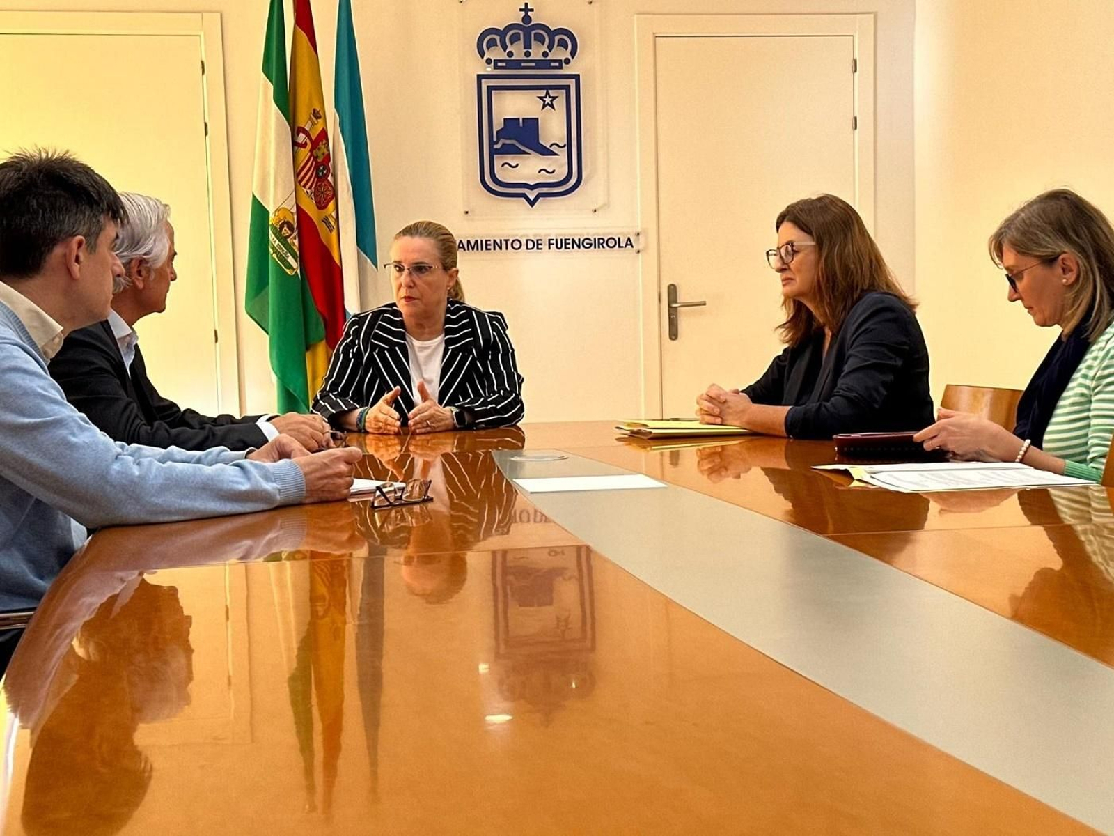 La reunión mantenida entre el Ayuntamiento y el Consorcio de Transporte.