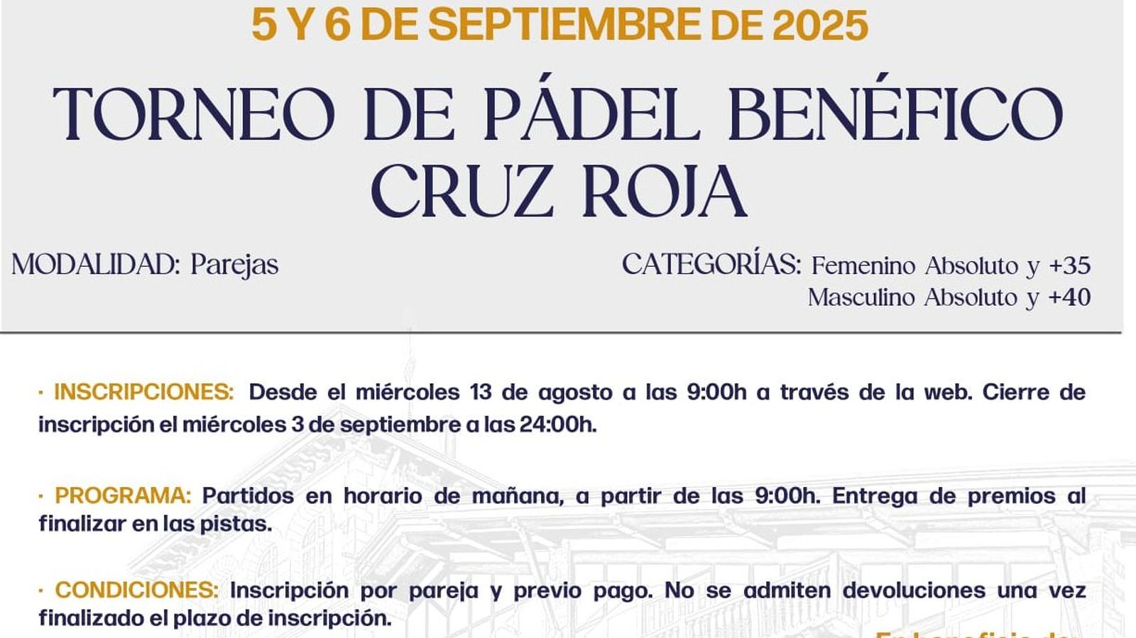 Un fragmento del cartel anunciador del torneo.