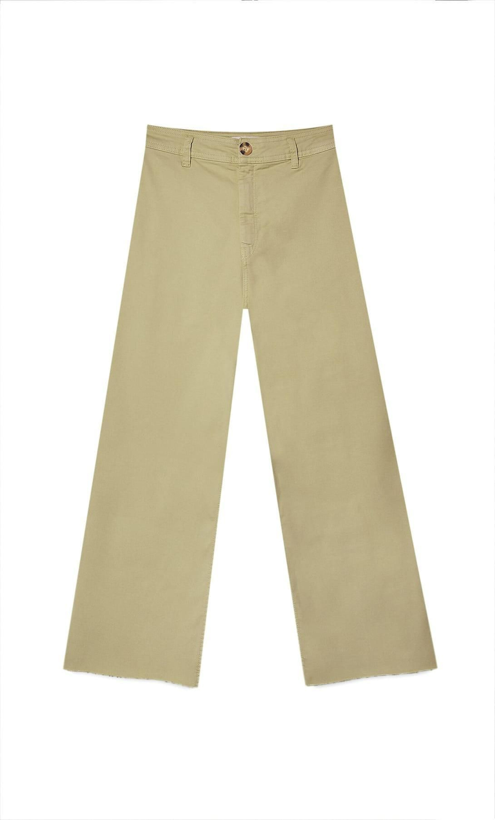 Los nuevos pantalones culotte de Stradivarius en color verde cacería.