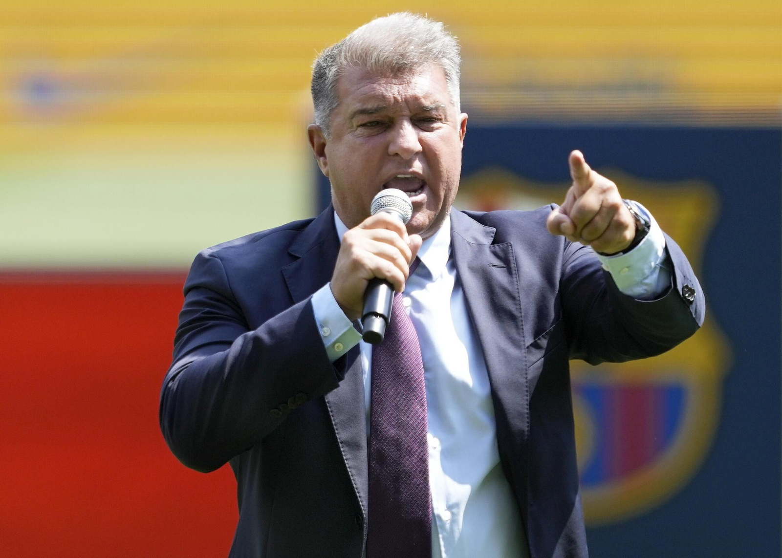 El presidente del Barcelona, Joan Laporta